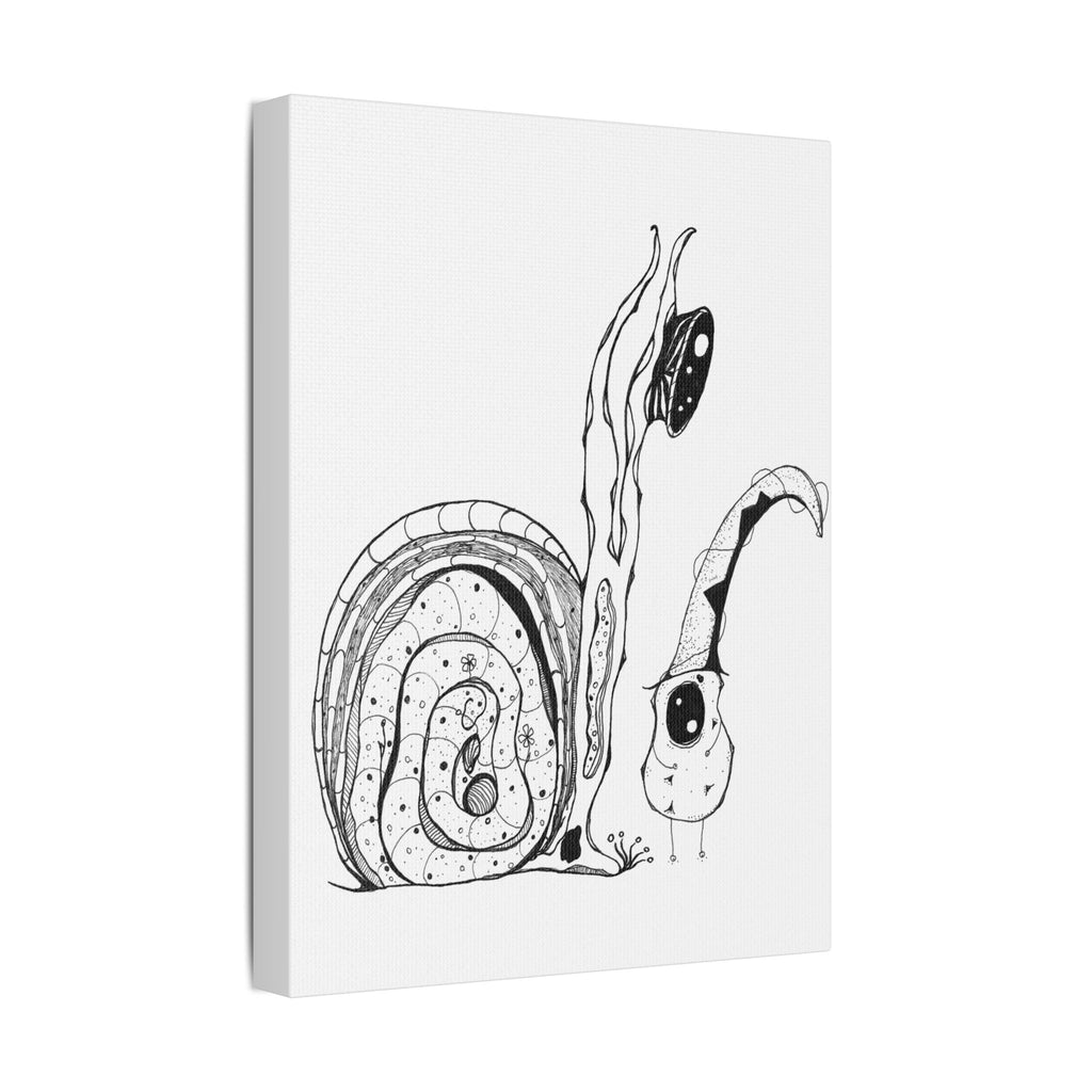 Friends - Line Art Canvas — Minimal Black & White Stretched Print