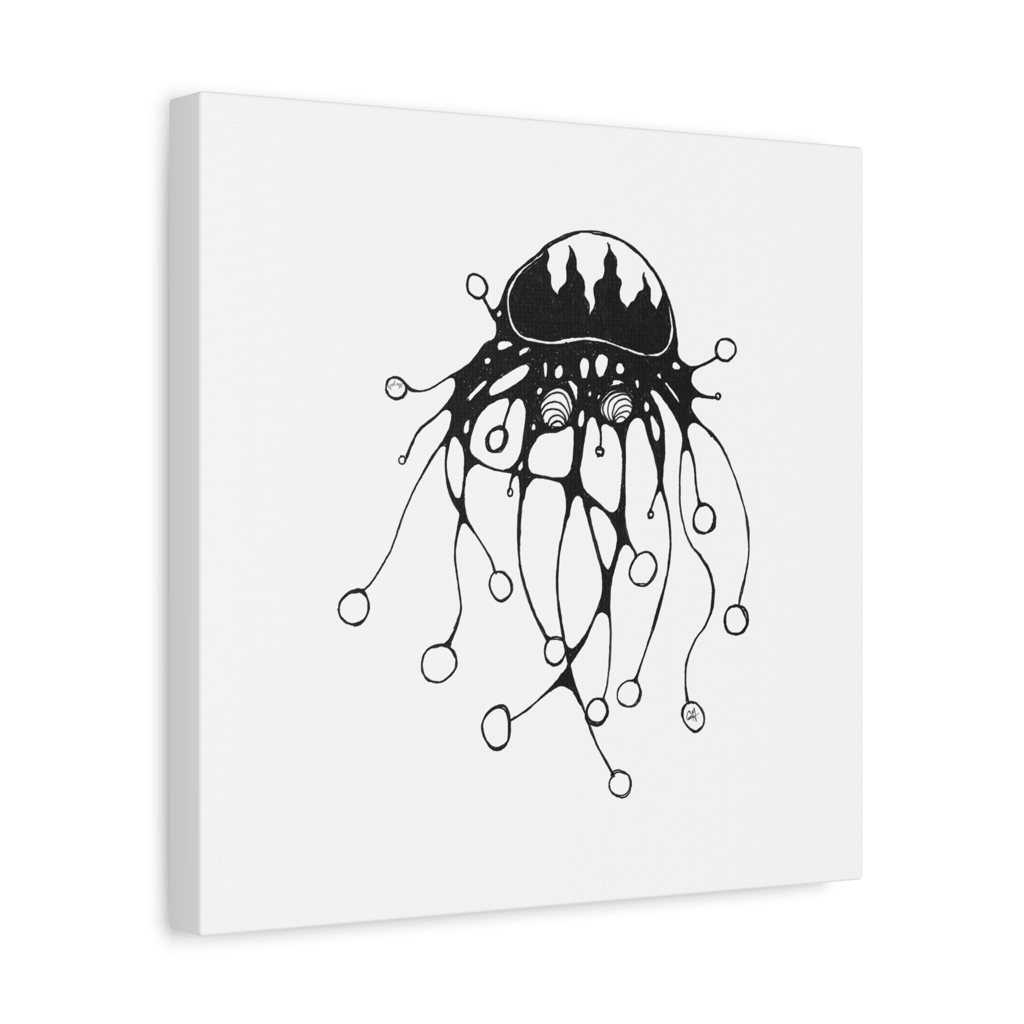 Abstract Black Jellyfish by Feral Wife — Minimal Ocean Wall Art