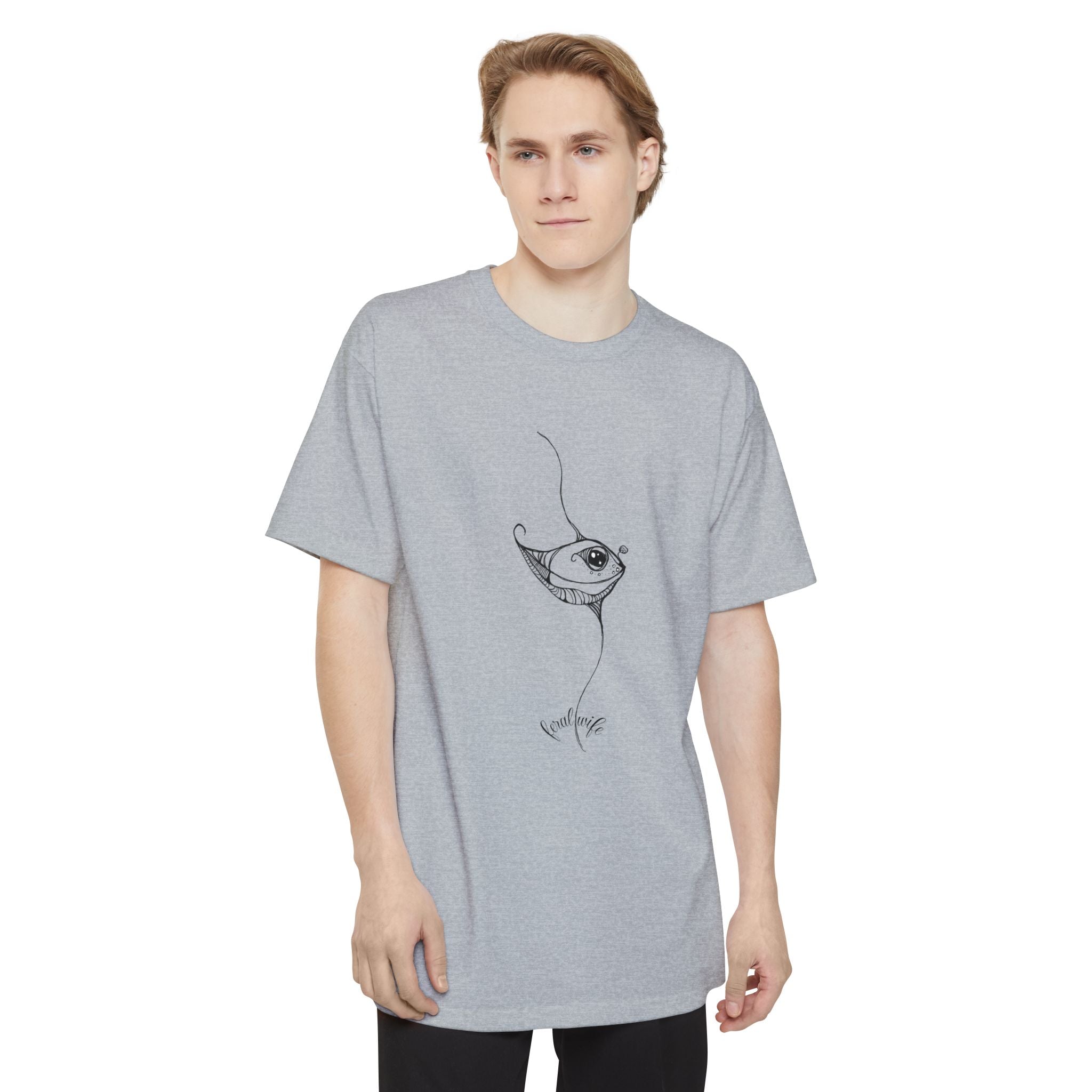 Pretty Phish by Feral Wife — Big & Tall Hand-Drawn Ocean Art Tee