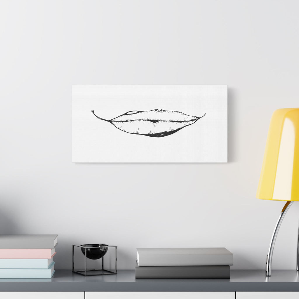 Nature's Kiss Hand-Drawn Art on Satin Canvas Print — Stretched Wall Art