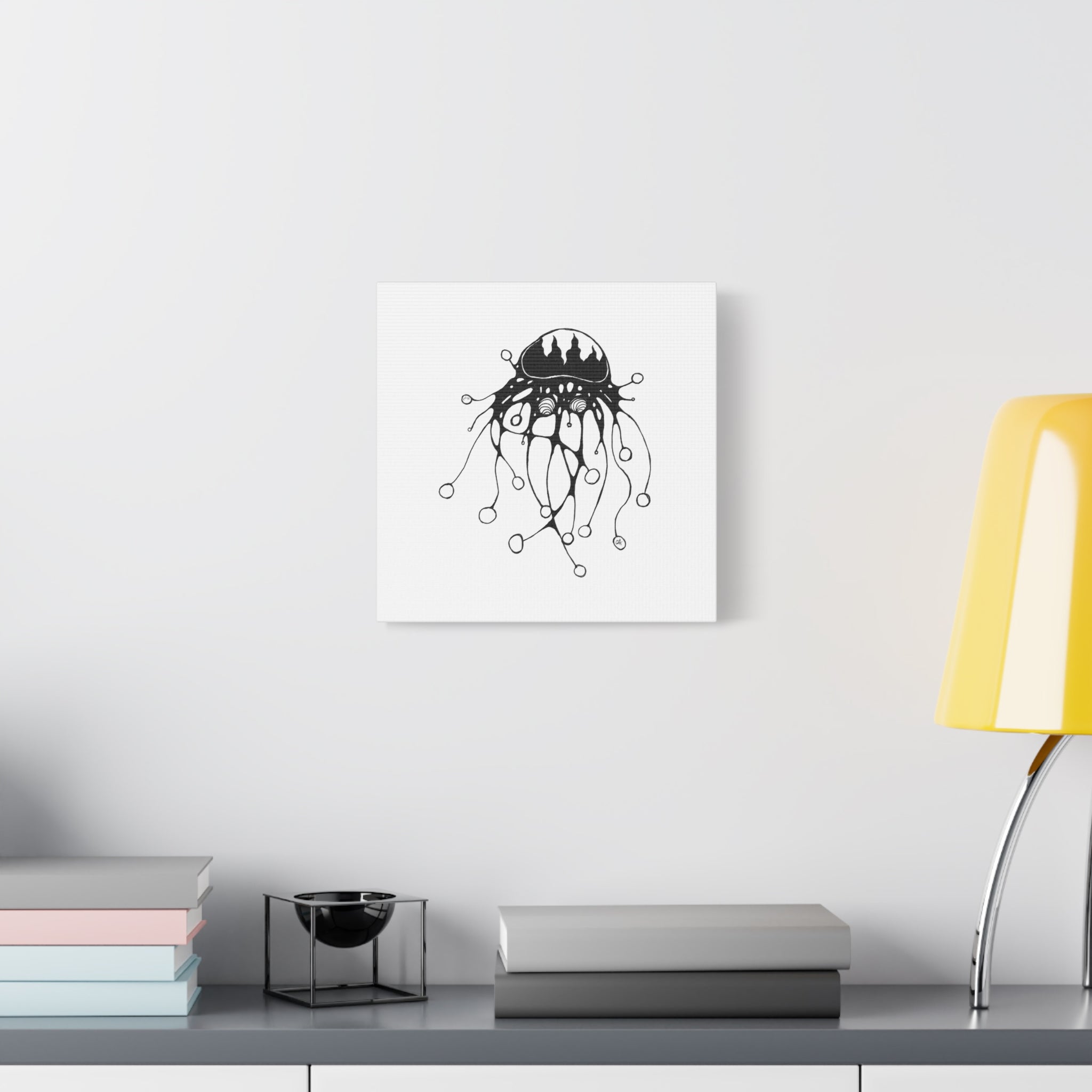 Abstract Black Jellyfish by Feral Wife — Minimal Ocean Wall Art