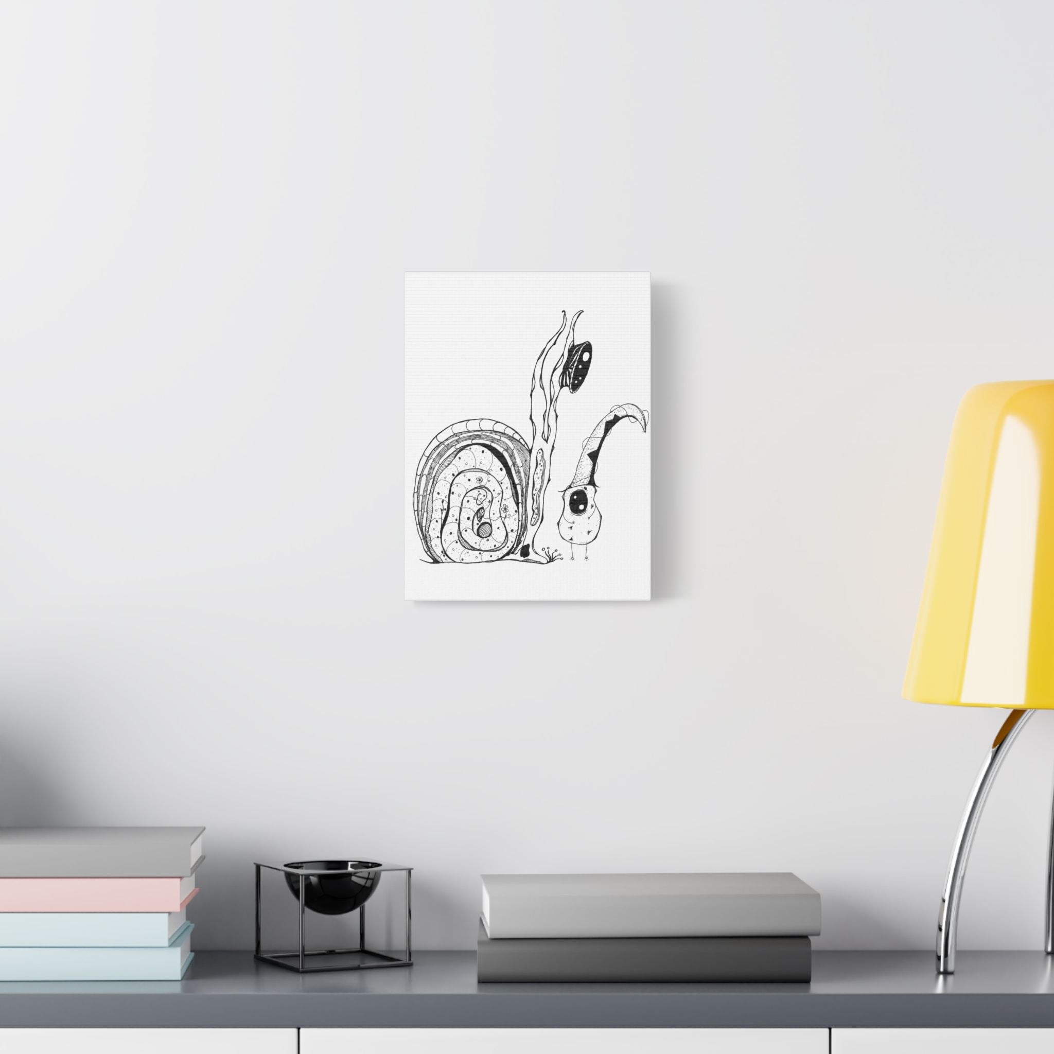 Friends - Line Art Canvas — Minimal Black & White Stretched Print