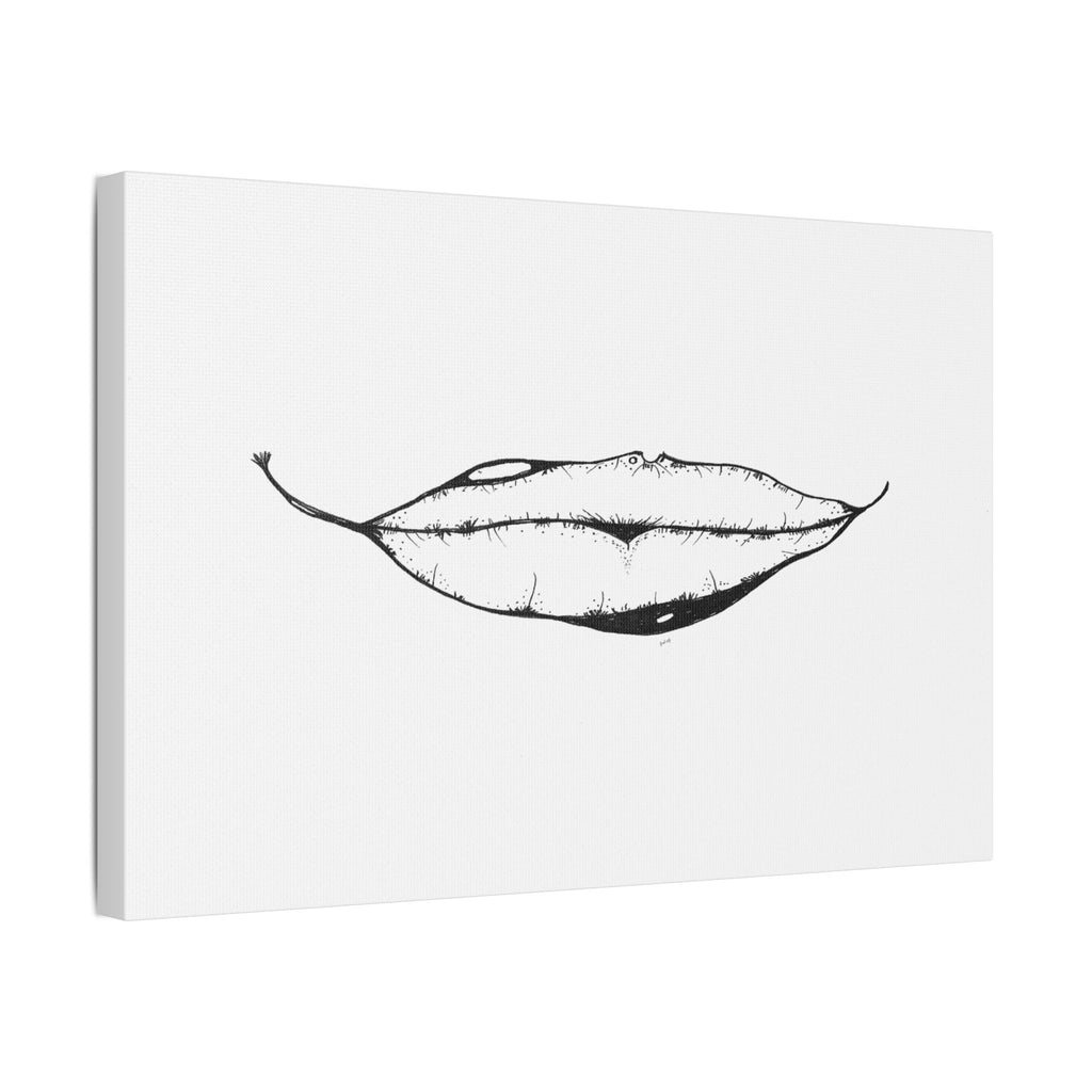 Nature's Kiss Hand-Drawn Art on Satin Canvas Print — Stretched Wall Art