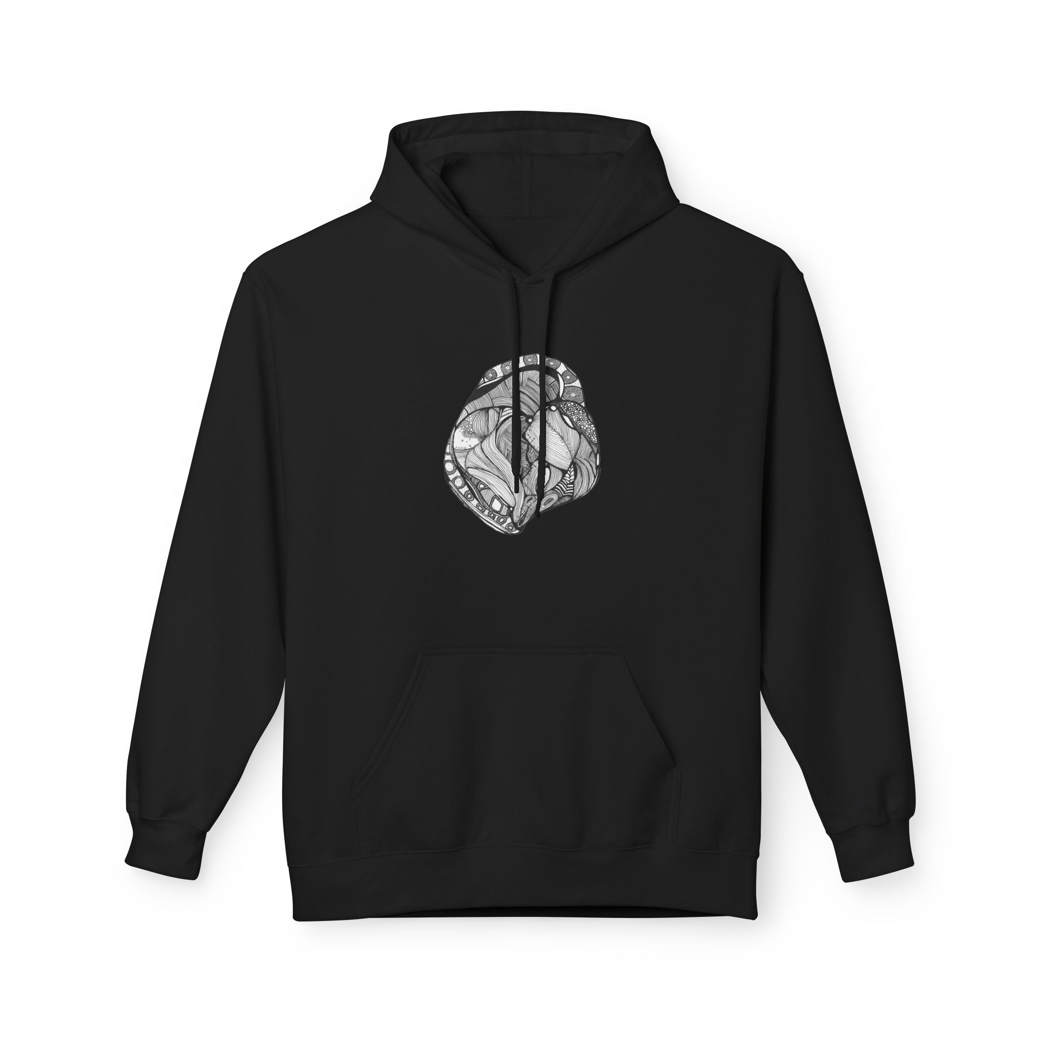 Heart by Feral Wife - Artistic Fleece Hoodie