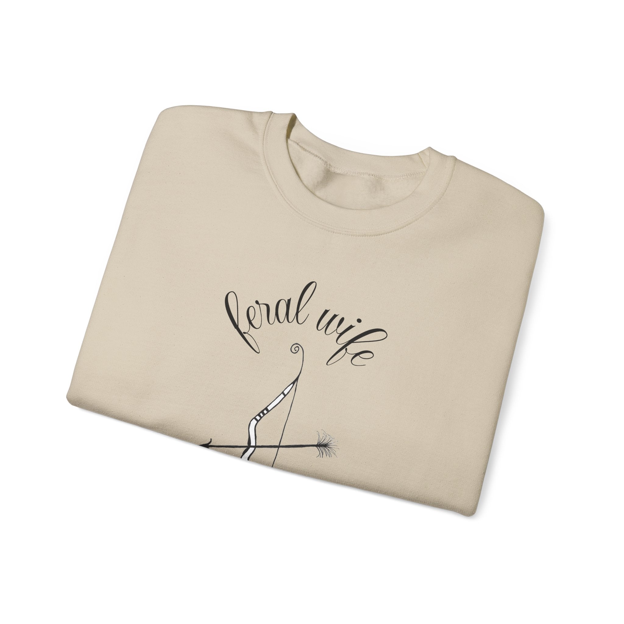 Archery 'Here for the Meat' by Feral Wife Crewneck Sweatshirt