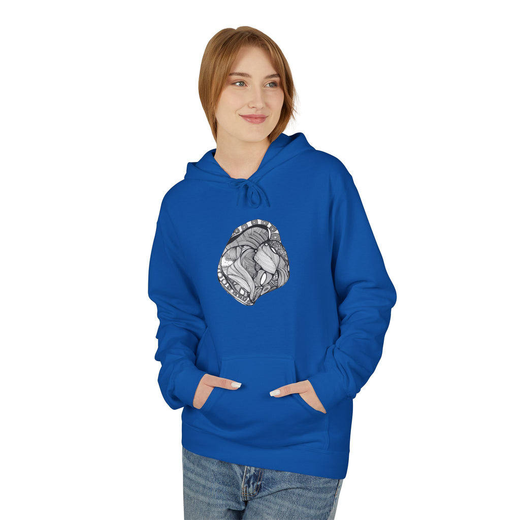 Heart by Feral Wife - Artistic Fleece Hoodie