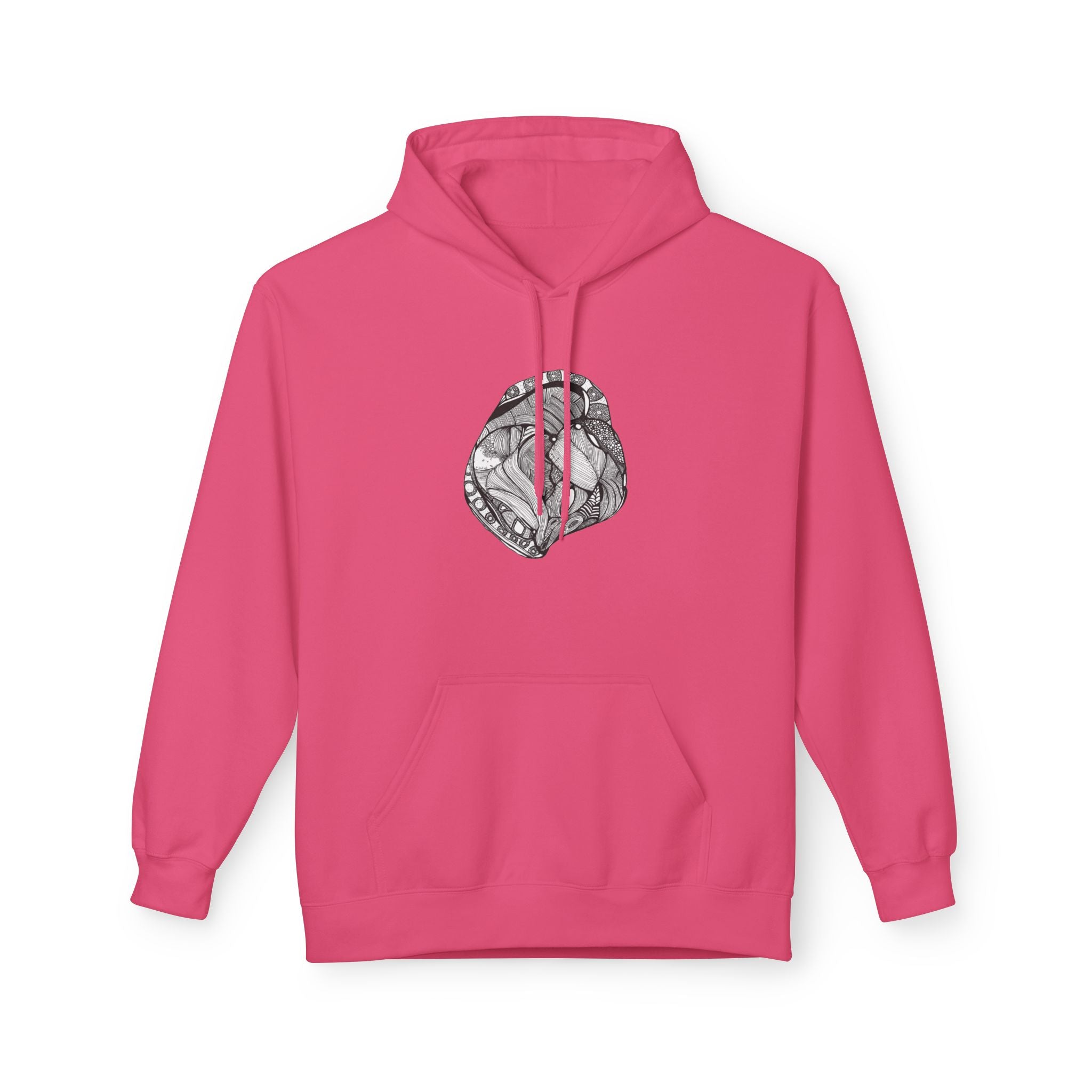 Heart by Feral Wife - Artistic Fleece Hoodie