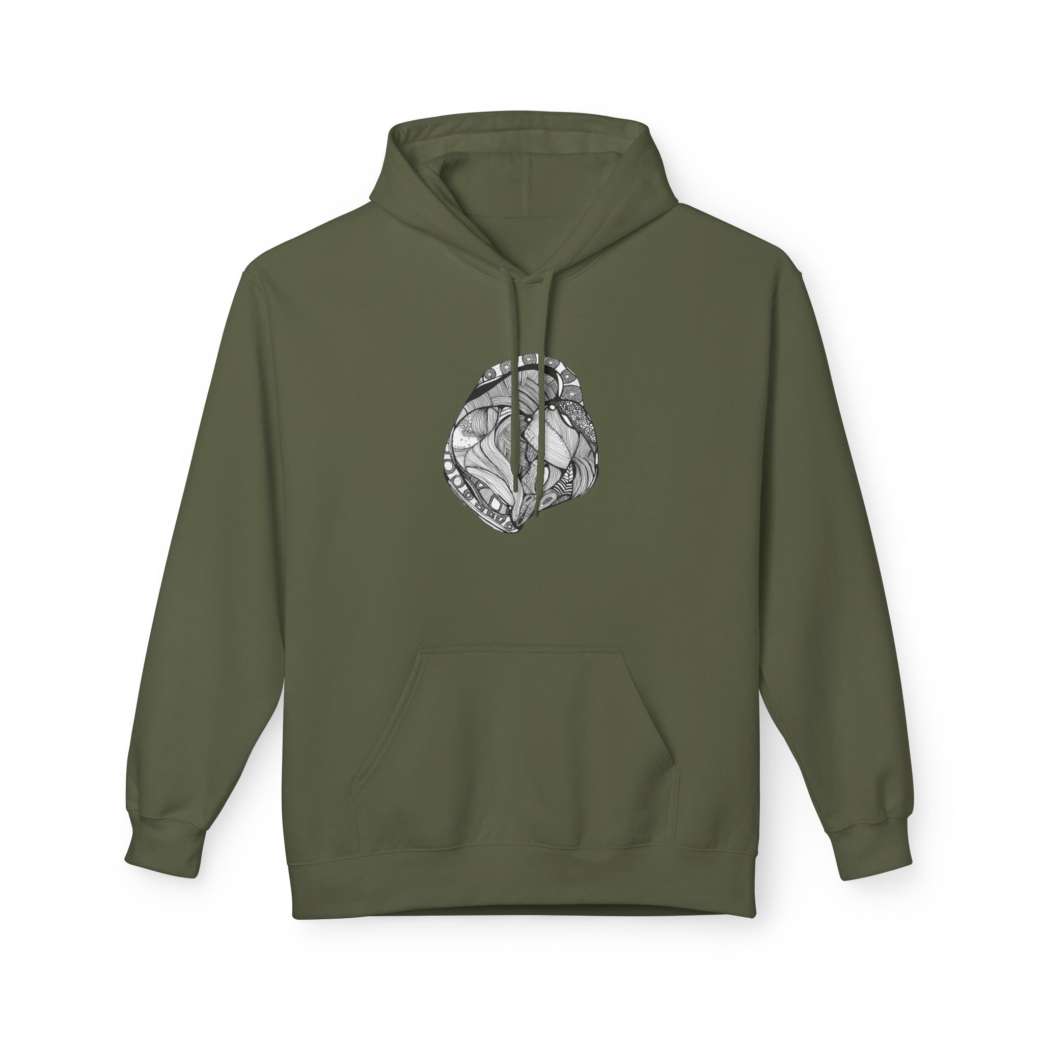 Heart by Feral Wife - Artistic Fleece Hoodie