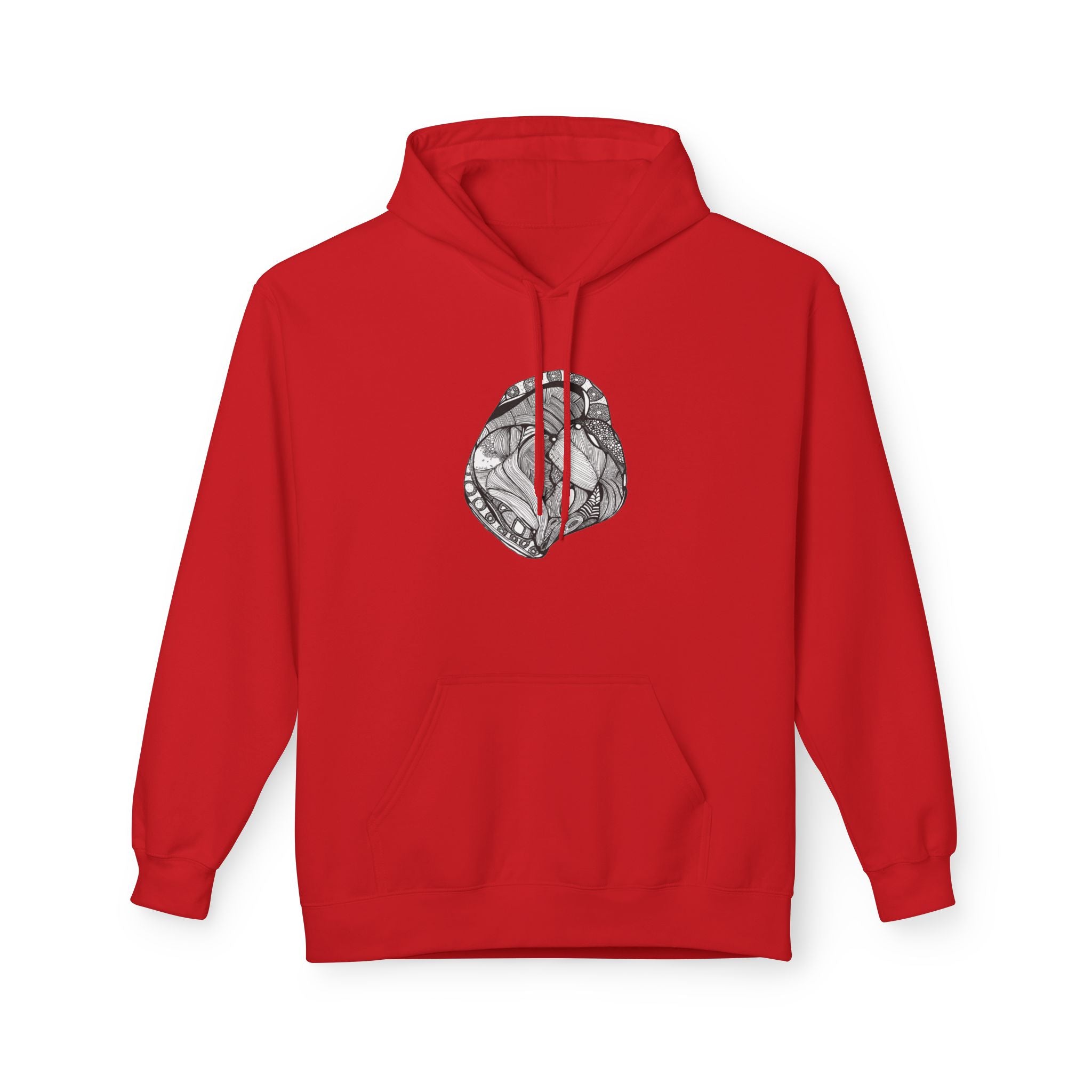 Heart by Feral Wife - Artistic Fleece Hoodie