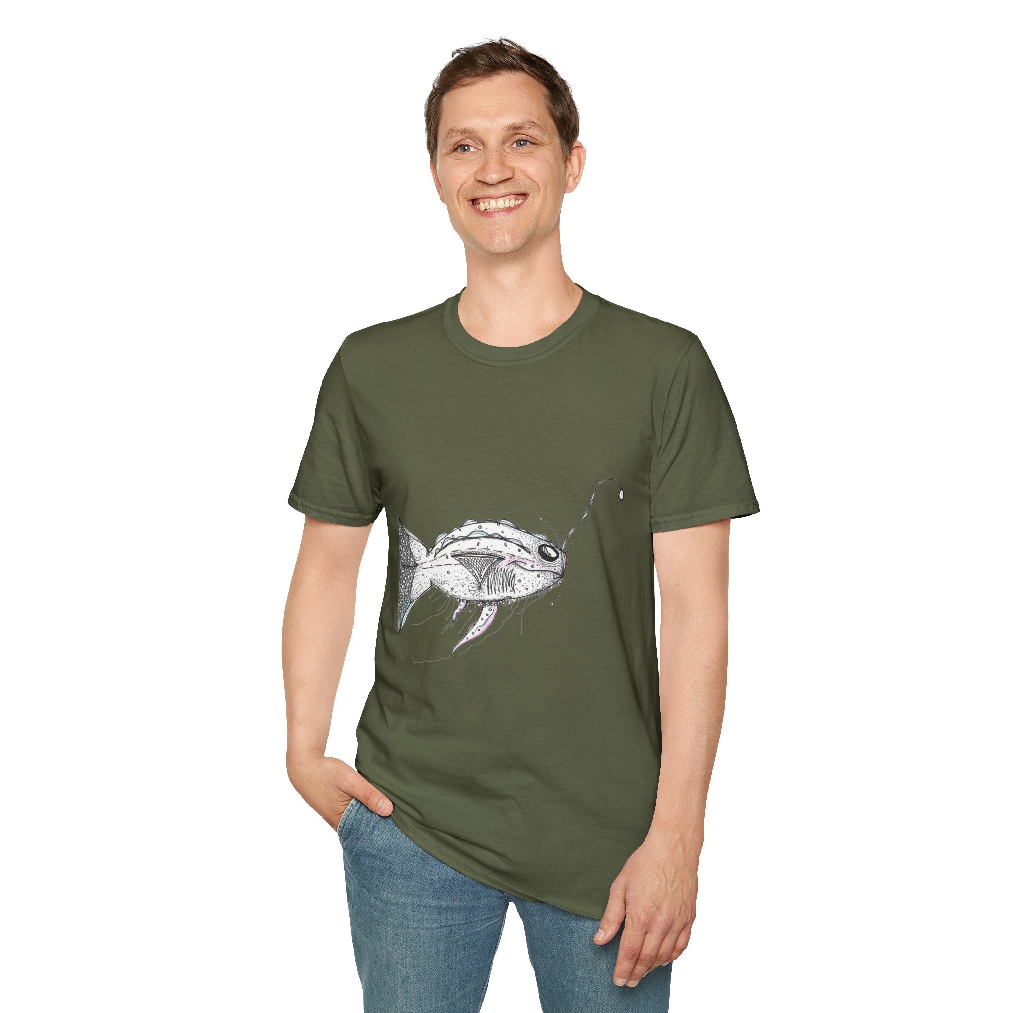 Fishing Adventure by Feral Wife - Unisex Softstyle T-Shirt