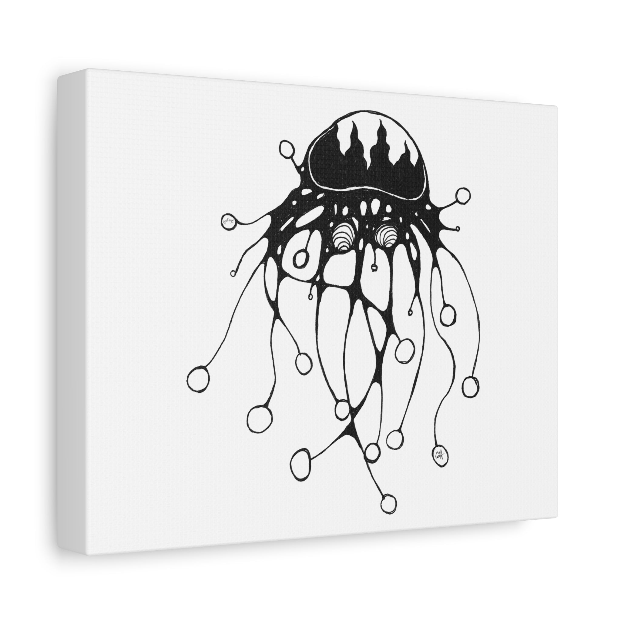Abstract Black Jellyfish by Feral Wife — Minimal Ocean Wall Art