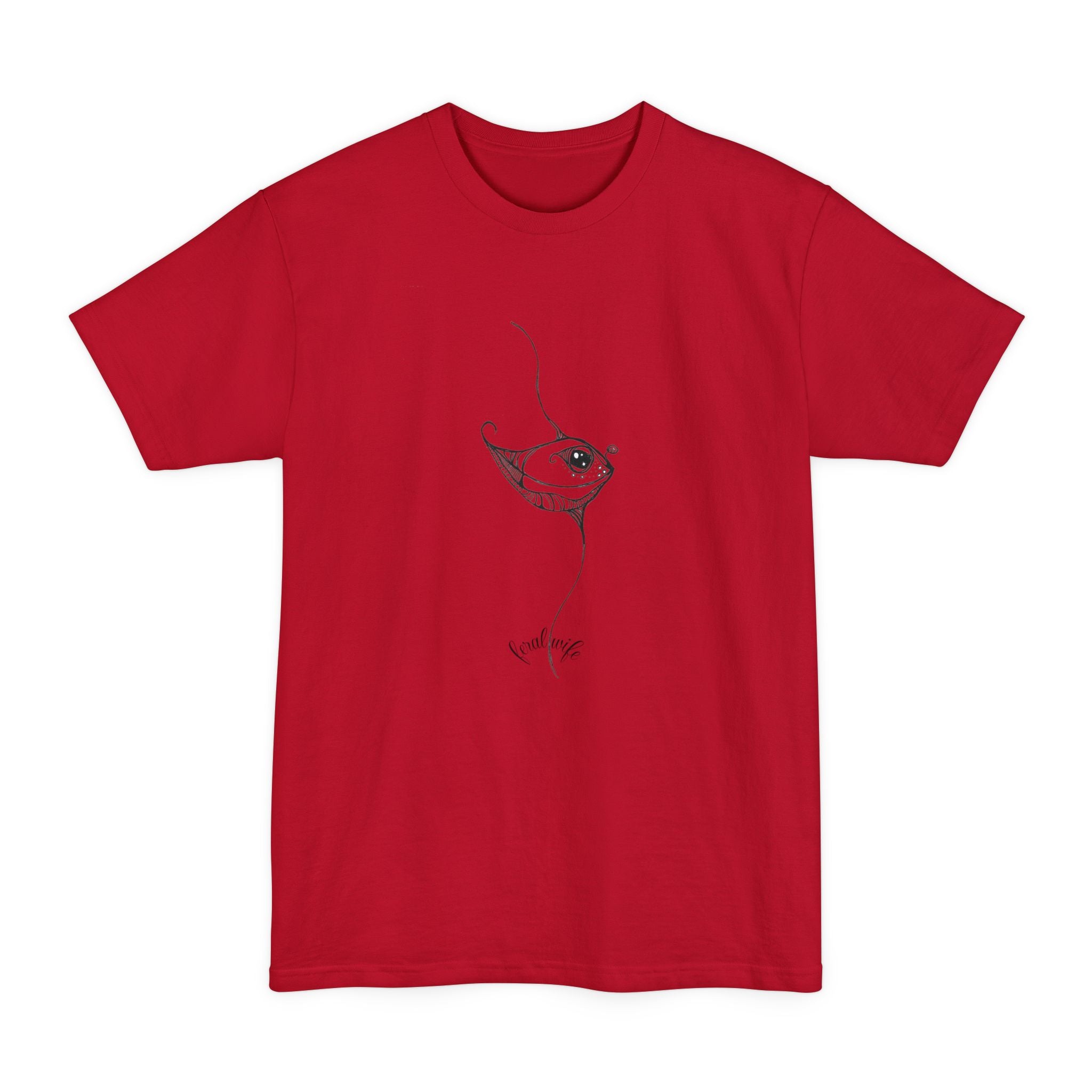 Pretty Phish by Feral Wife — Big & Tall Hand-Drawn Ocean Art Tee