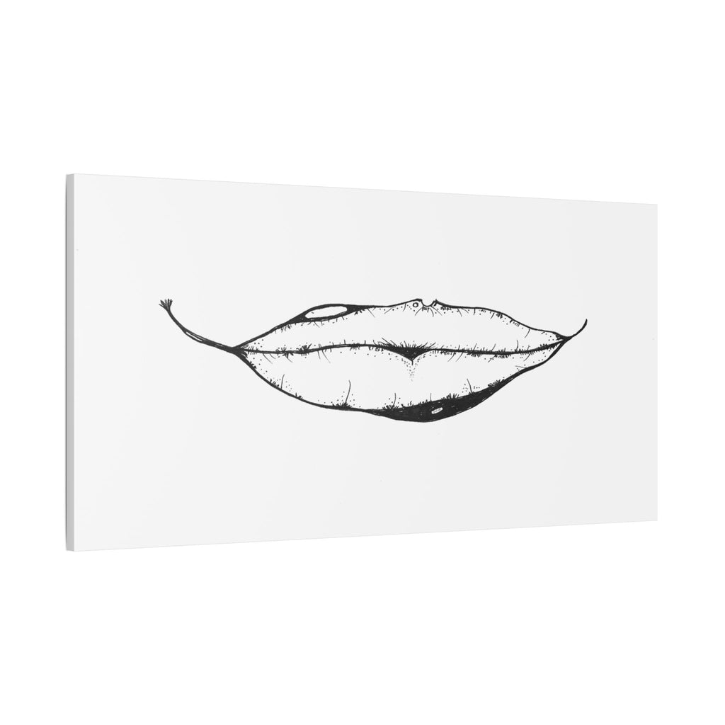 Nature's Kiss Hand-Drawn Art on Satin Canvas Print — Stretched Wall Art