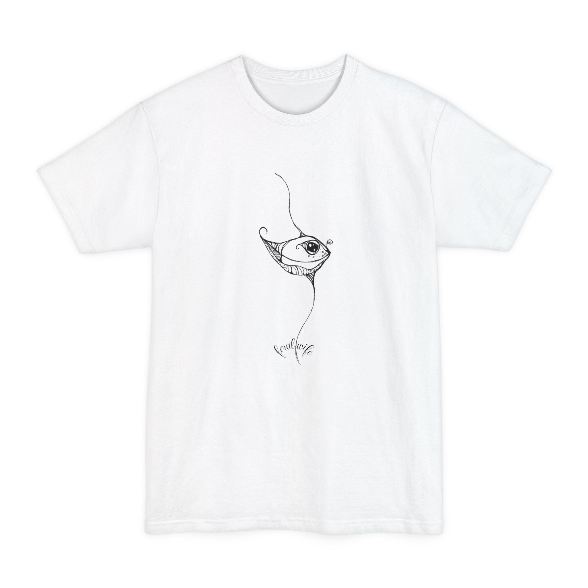 Pretty Phish by Feral Wife — Big & Tall Hand-Drawn Ocean Art Tee