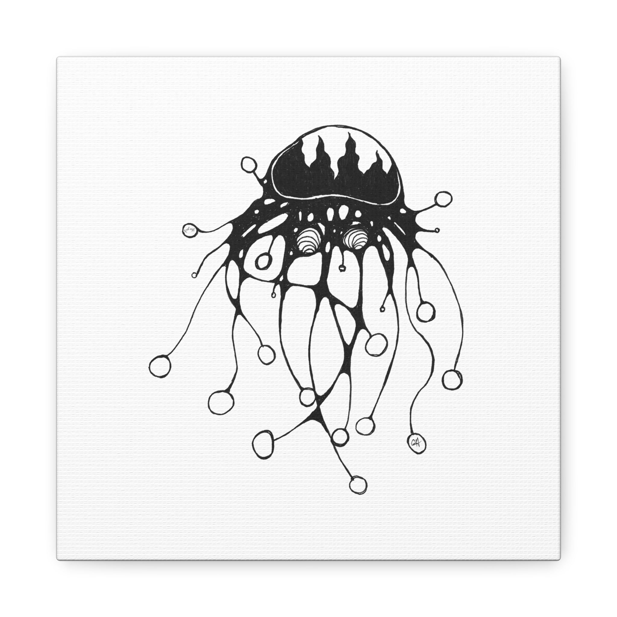 Abstract Black Jellyfish by Feral Wife — Minimal Ocean Wall Art