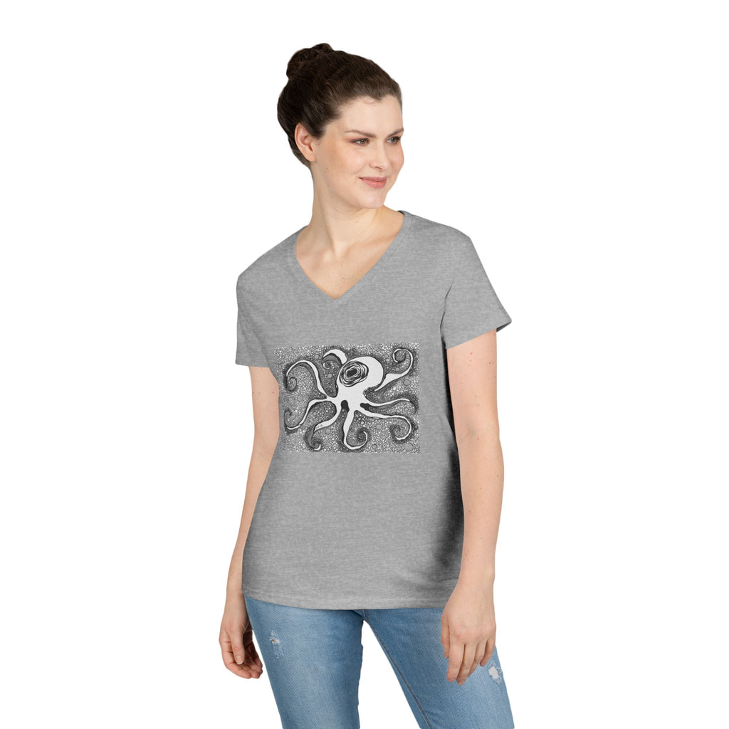 Octopus by Feral Wife - V-Neck T-Shirt