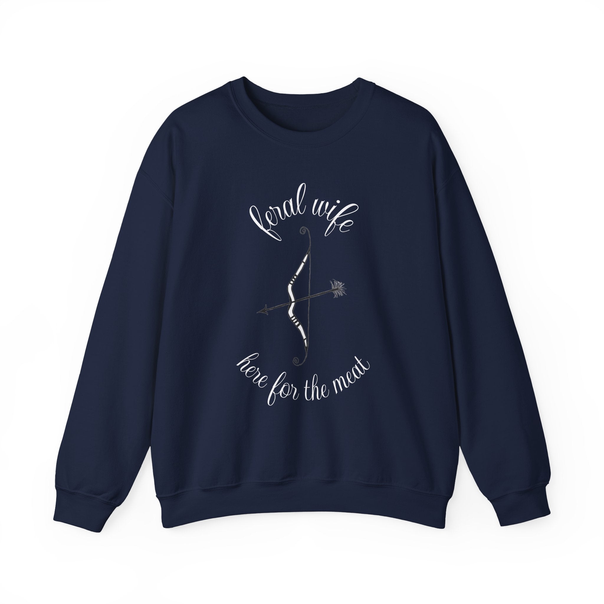 Archery 'Here for the Meat' by Feral Wife Crewneck Sweatshirt