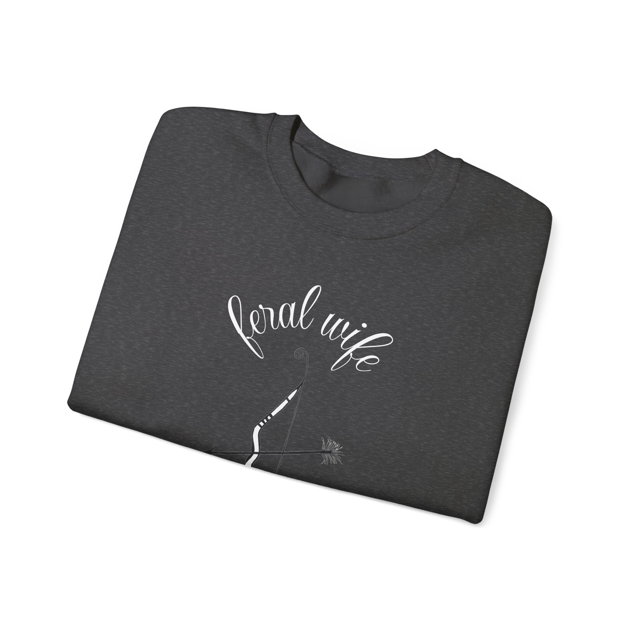 Archery 'Here for the Meat' by Feral Wife Crewneck Sweatshirt