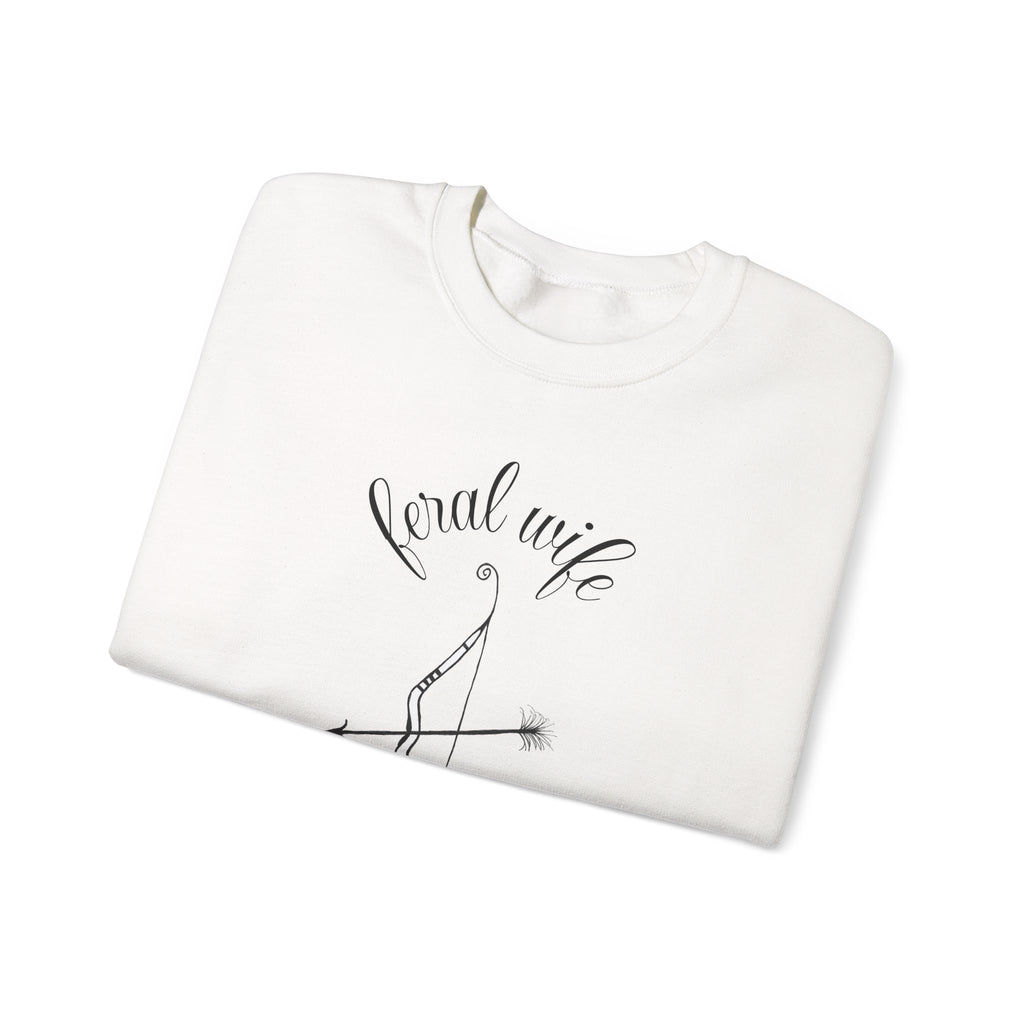 Archery 'Here for the Meat' by Feral Wife Crewneck Sweatshirt