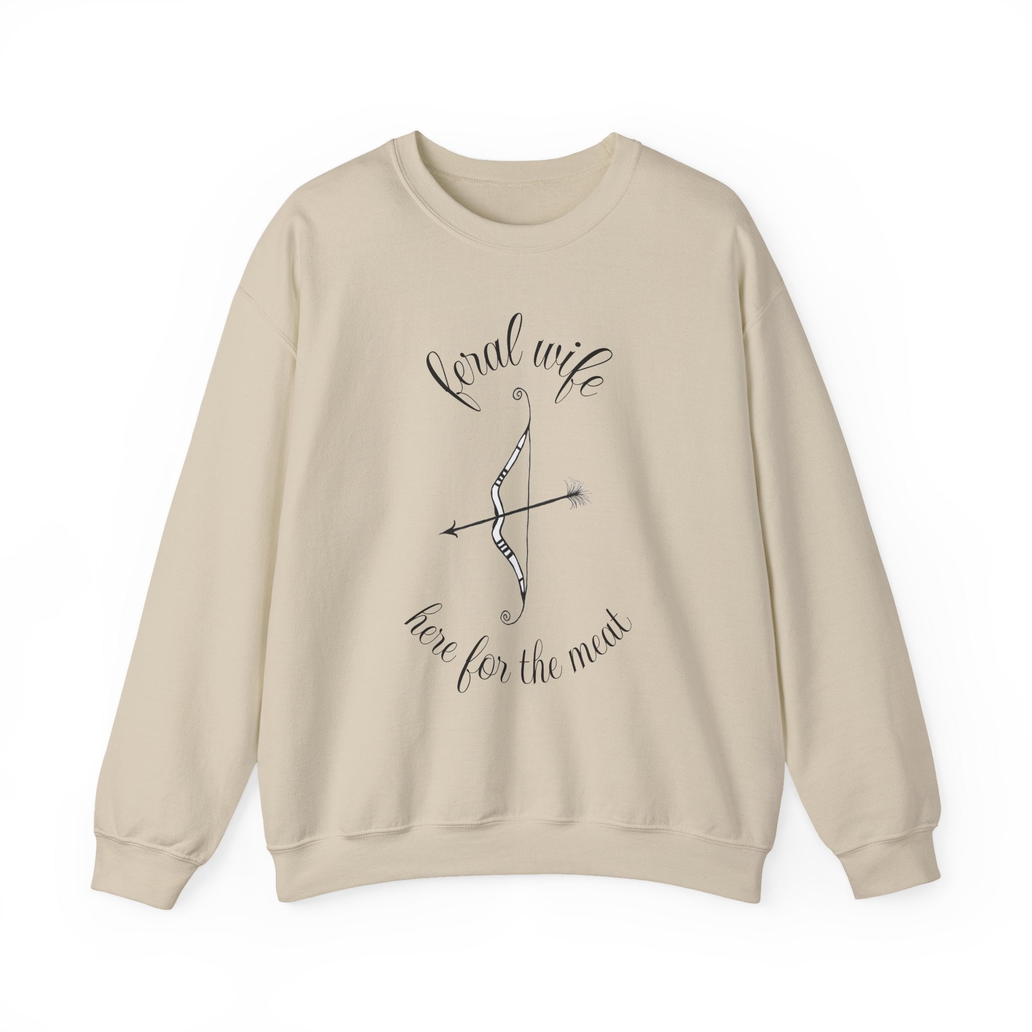 Archery 'Here for the Meat' by Feral Wife Crewneck Sweatshirt