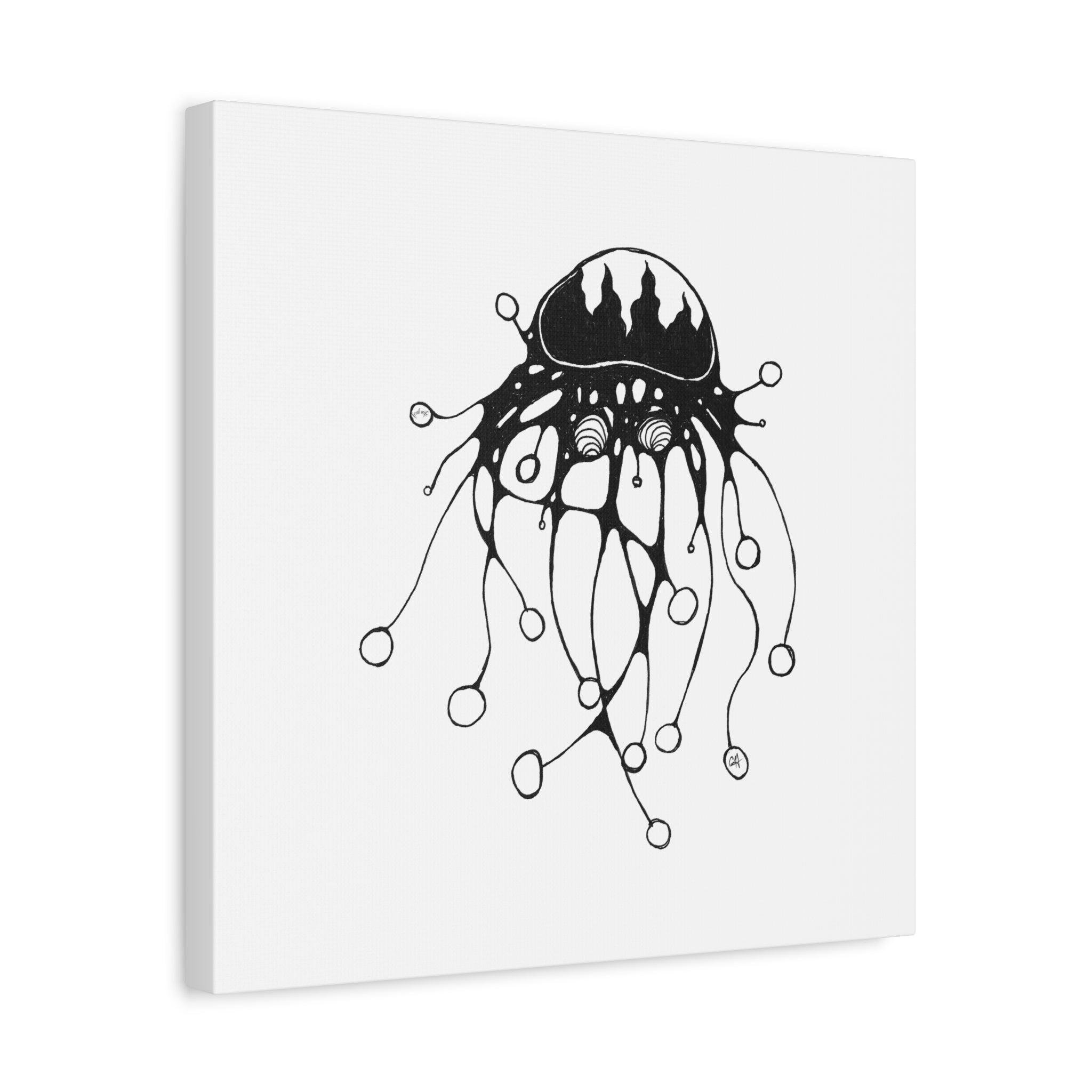 Abstract Black Jellyfish by Feral Wife — Minimal Ocean Wall Art