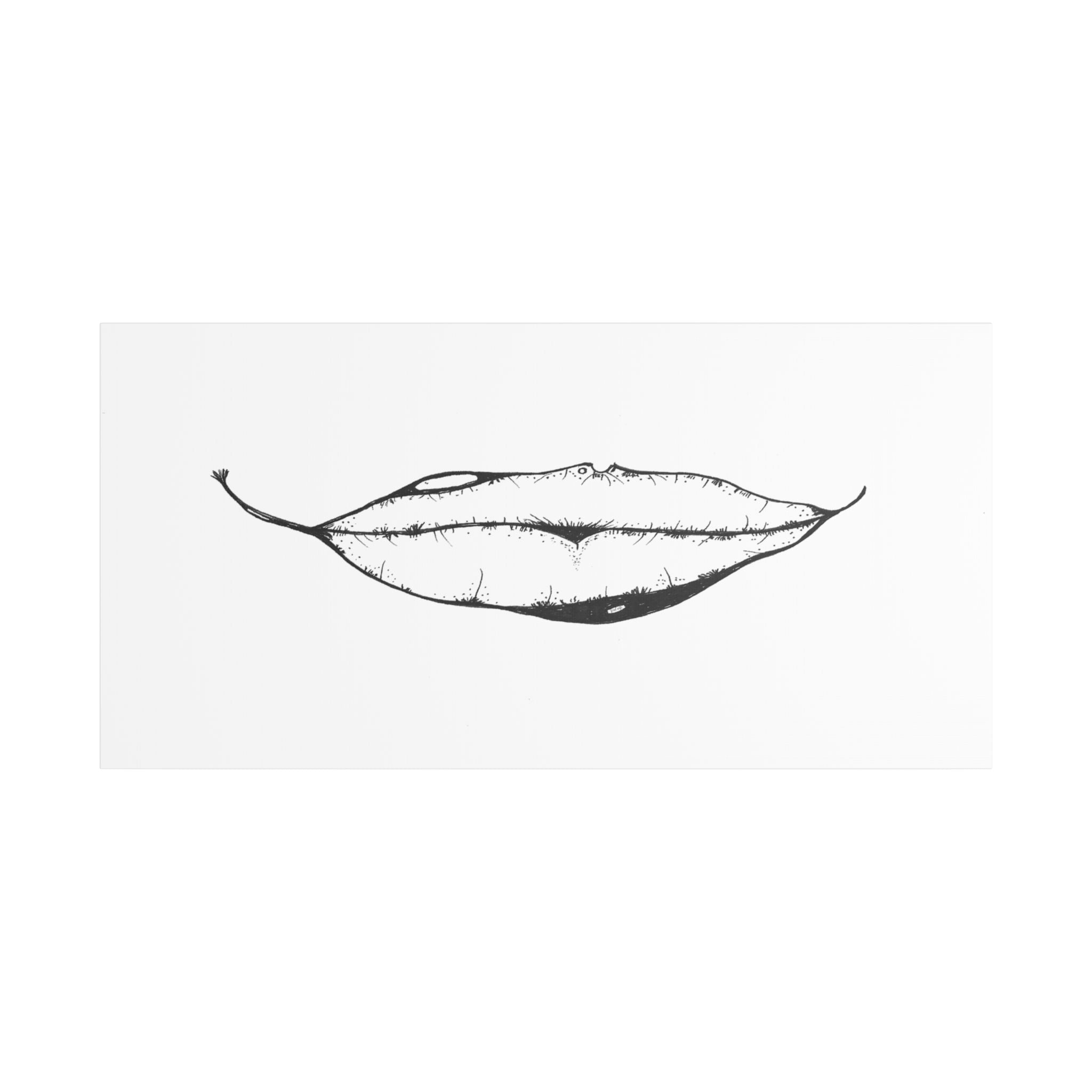 Nature's Kiss Hand-Drawn Art on Satin Canvas Print — Stretched Wall Art