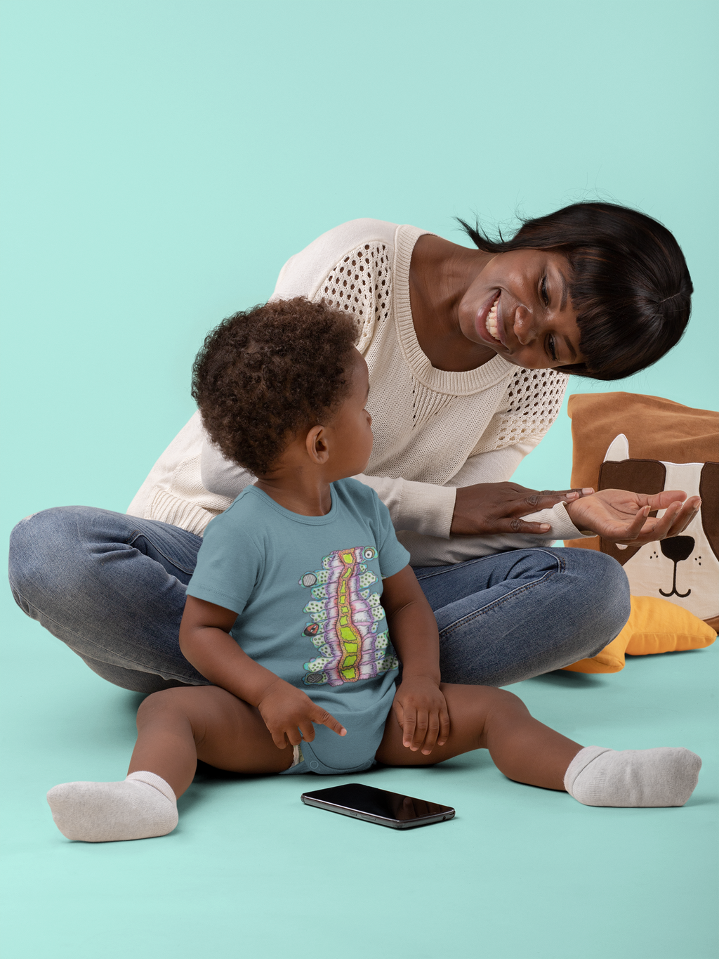 Floyd the Stomach Monster by Feral Wife - Infant Onesie