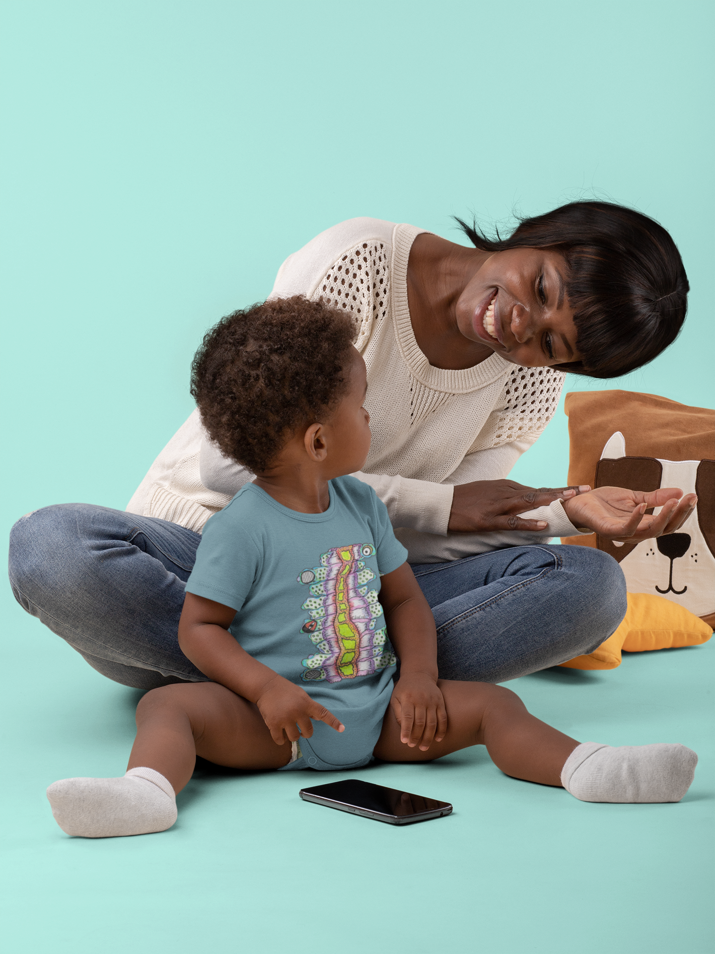 Floyd the Stomach Monster by Feral Wife - Infant Onesie