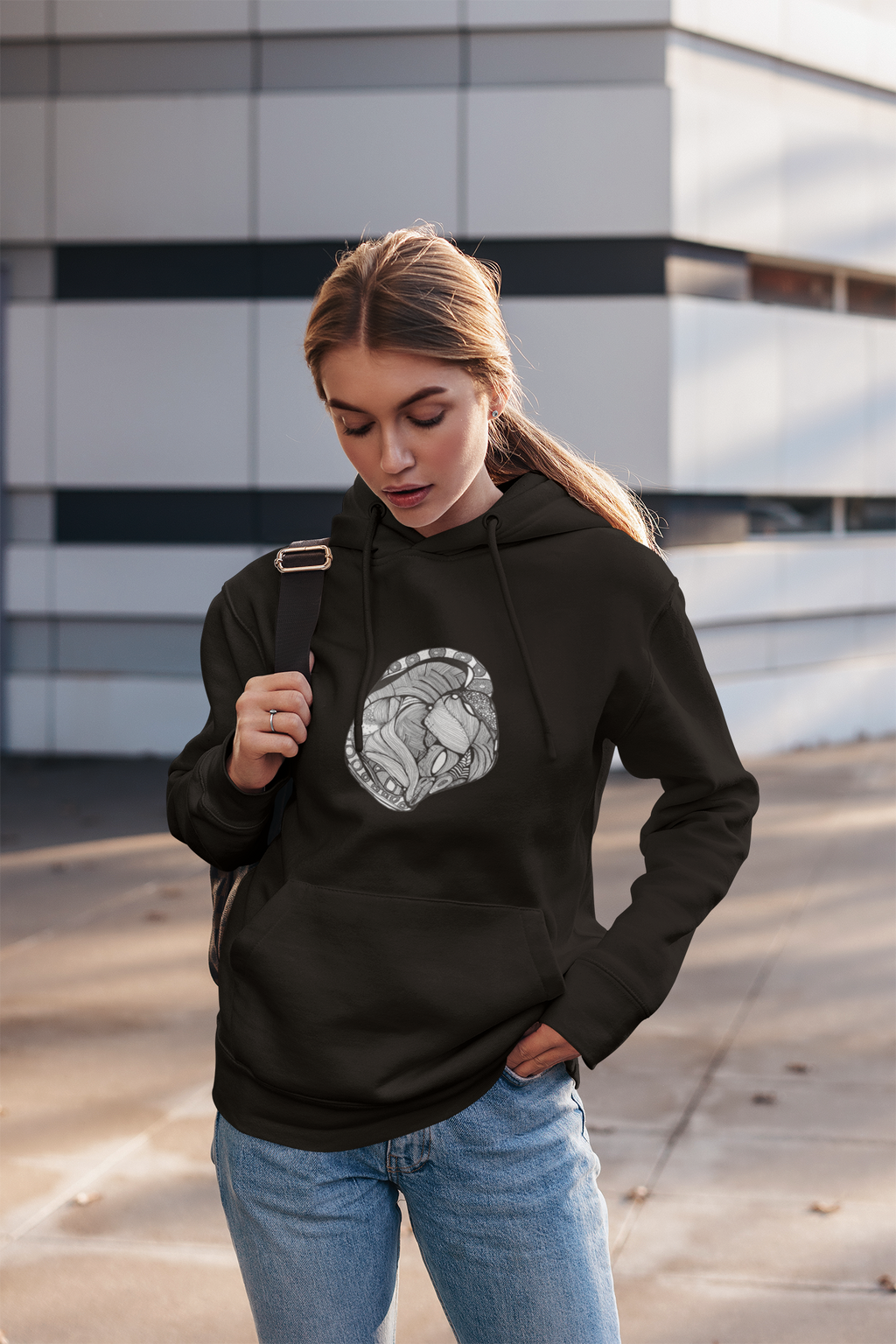 Heart by Feral Wife - Artistic Fleece Hoodie