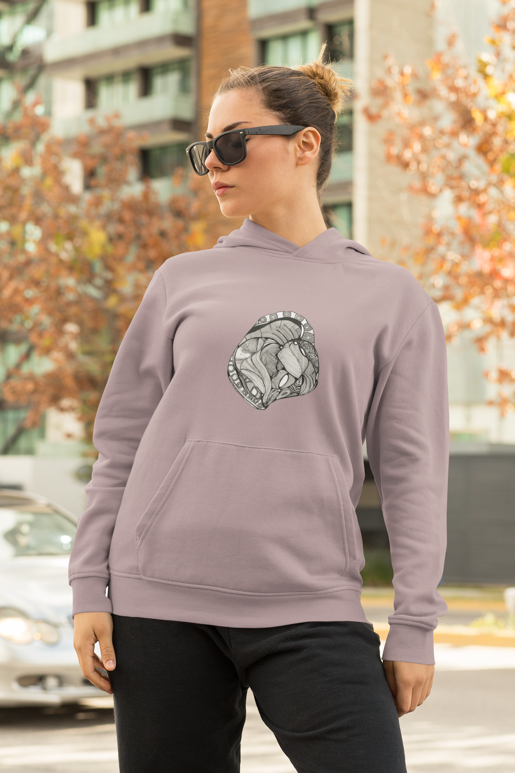 Heart by Feral Wife - Artistic Fleece Hoodie