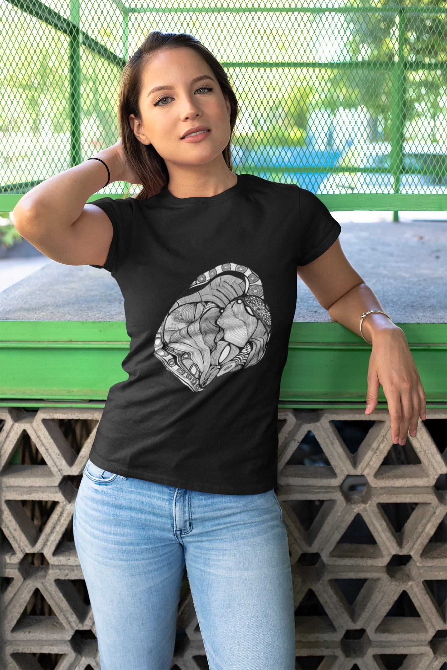 Heart by Feral Wife – Women's Semi-Fitted Style T-Shirt