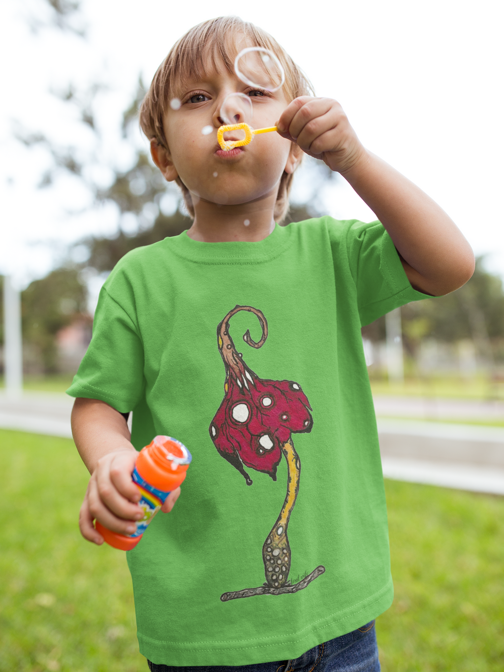 Red Mushroom by Feral Wife - Infant/Toddler Tee