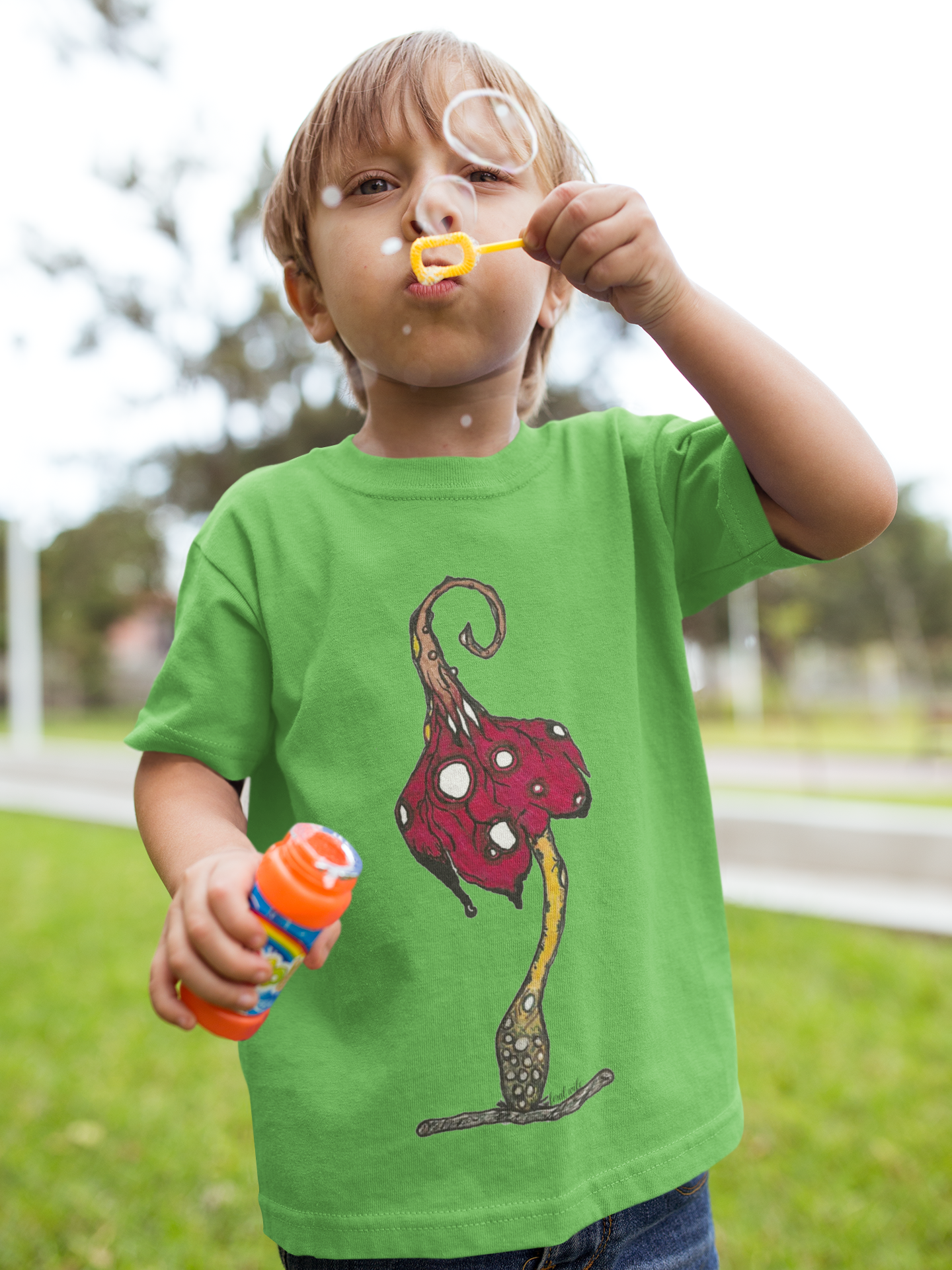 Red Mushroom by Feral Wife - Infant/Toddler Tee
