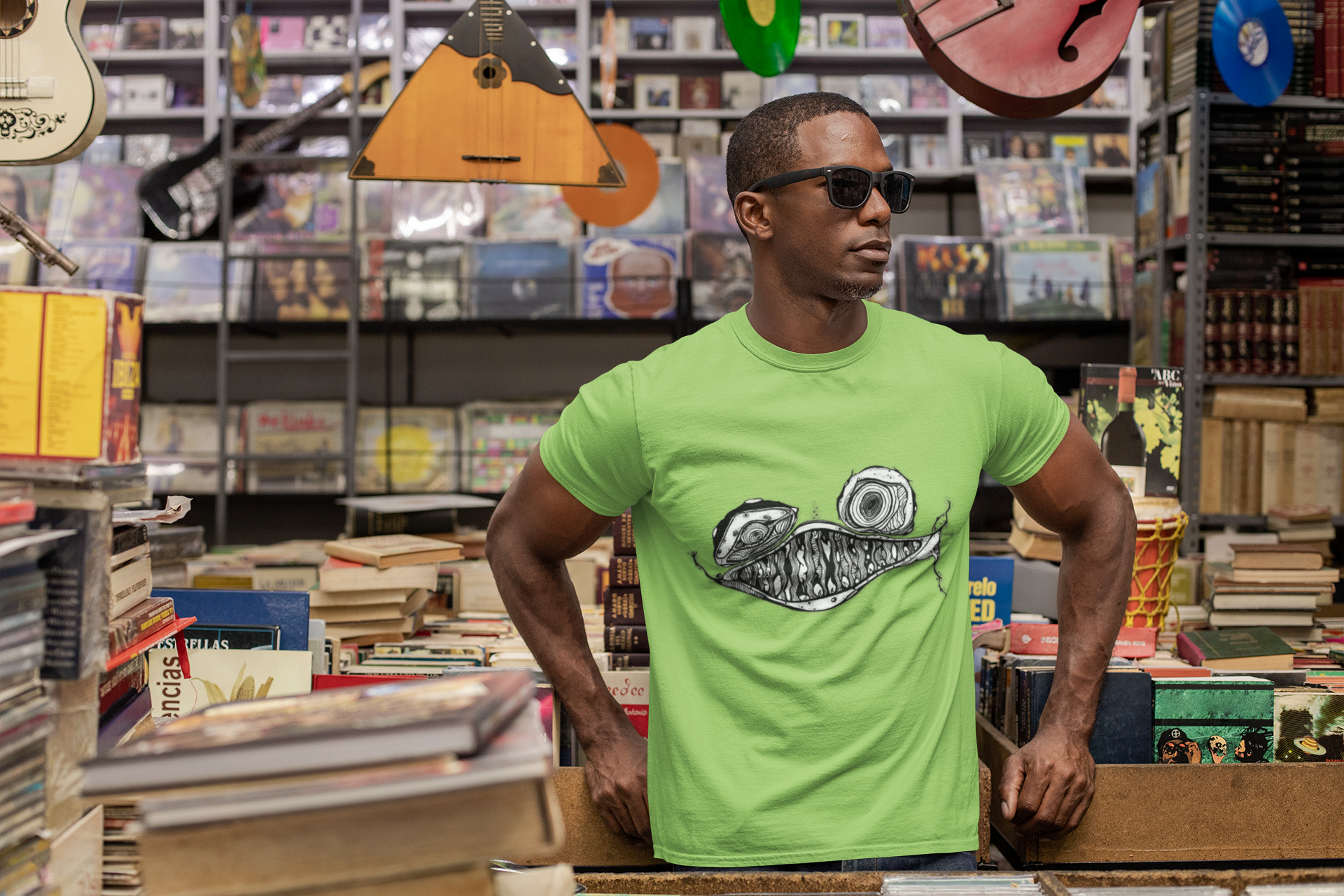 Psycho Fish by Feral Wife - Unisex Softstyle T-Shirt