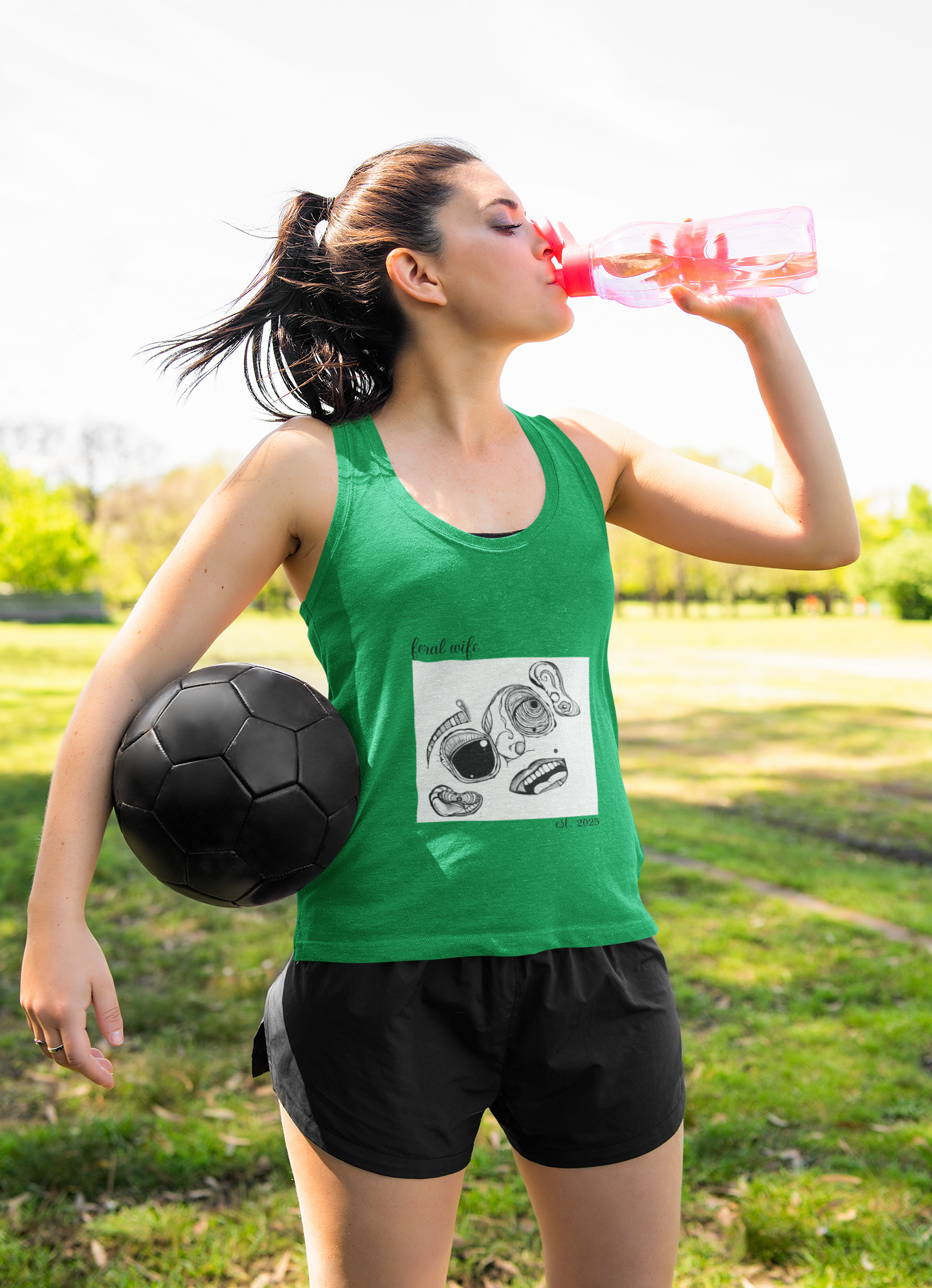 Face by Feral Wife - Women's Ideal Racerback Tank