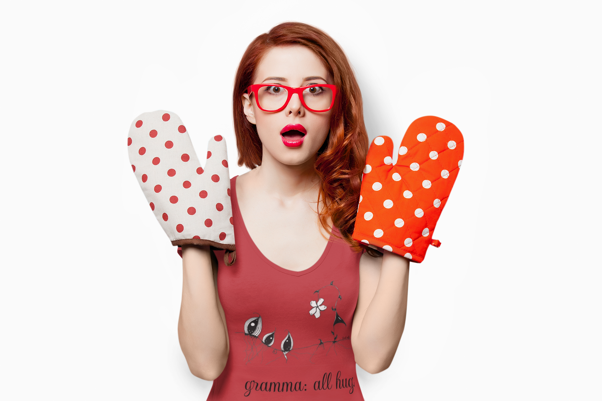 Gramma: All Hugs No Time-outs! by Feral Wife V-Neck T-Shirt