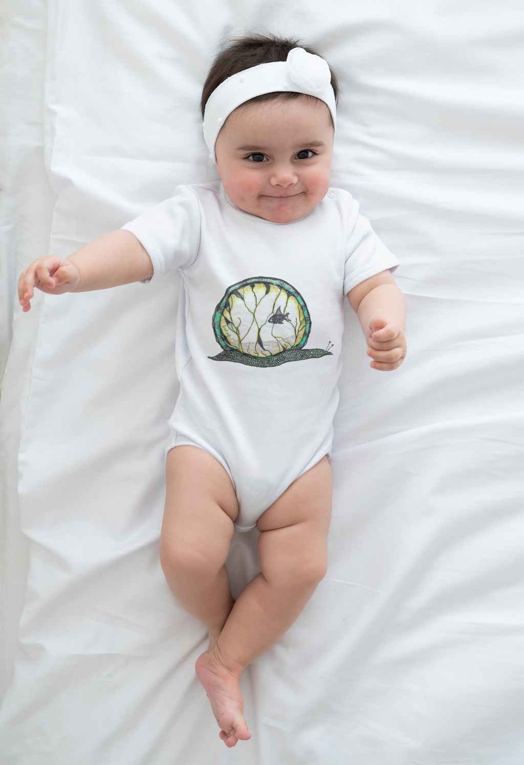 Snailquarium by Feral Wife - Baby Onesie