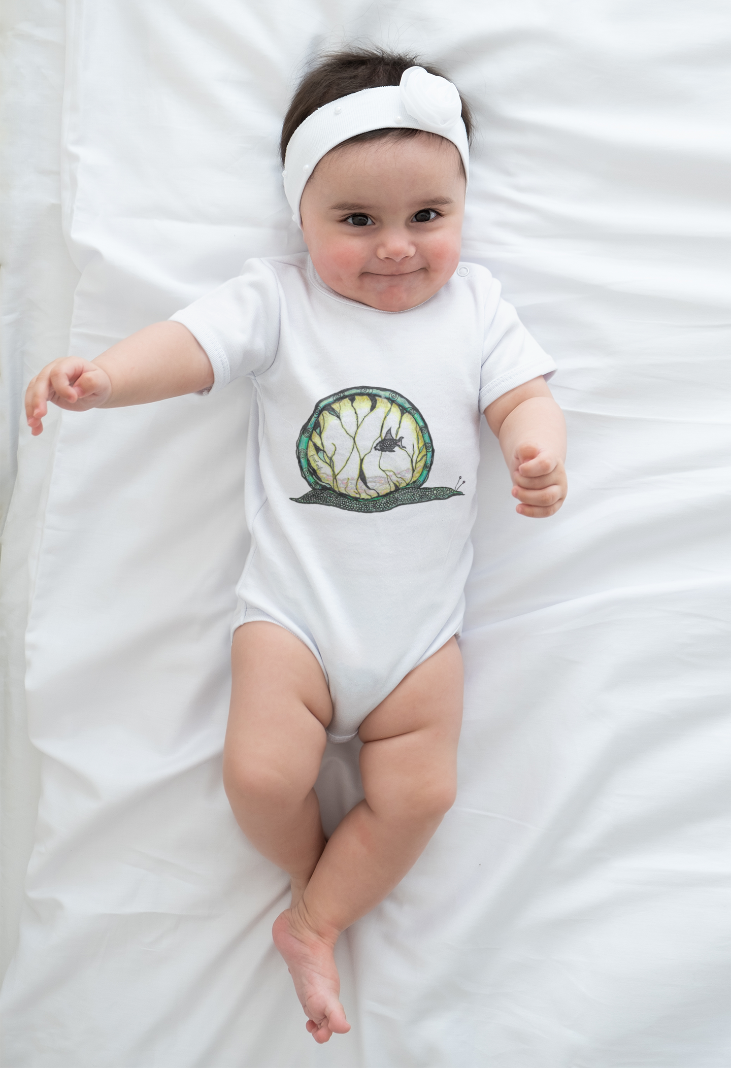 Snailquarium by Feral Wife - Baby Onesie