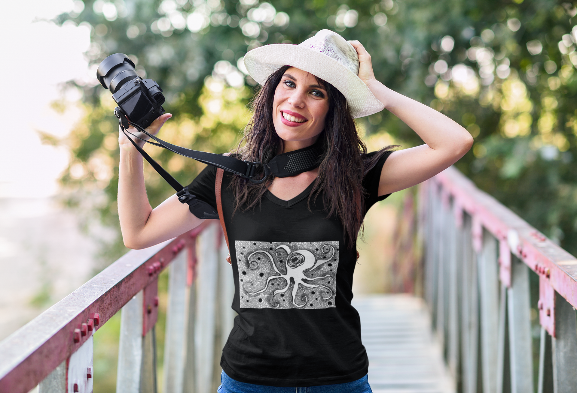 Octopus by Feral Wife - V-Neck T-Shirt