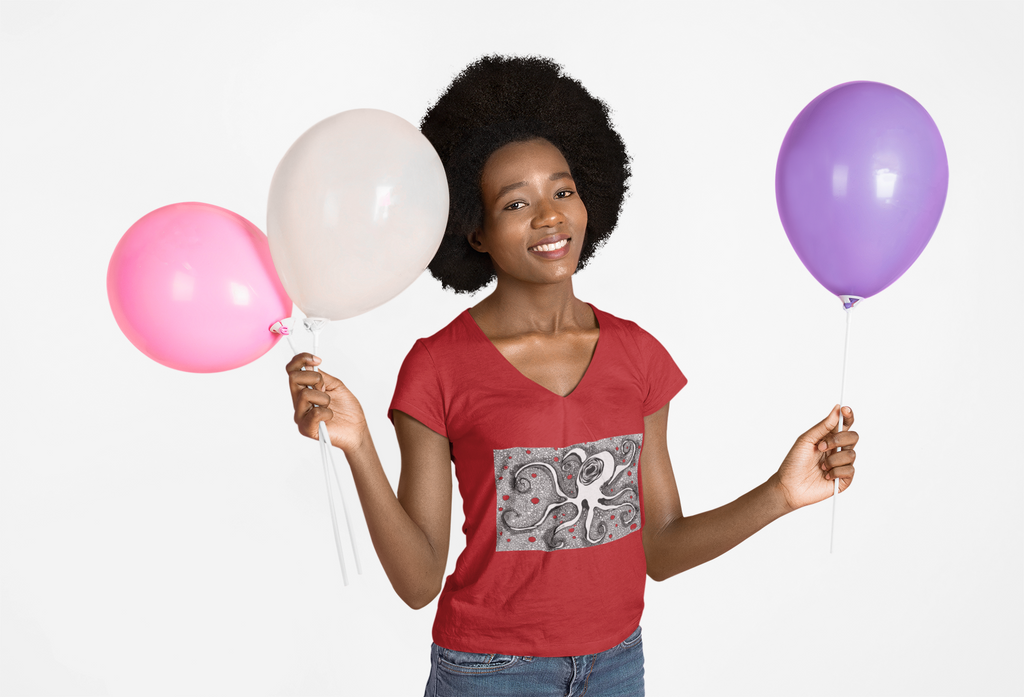 Octopus by Feral Wife - V-Neck T-Shirt