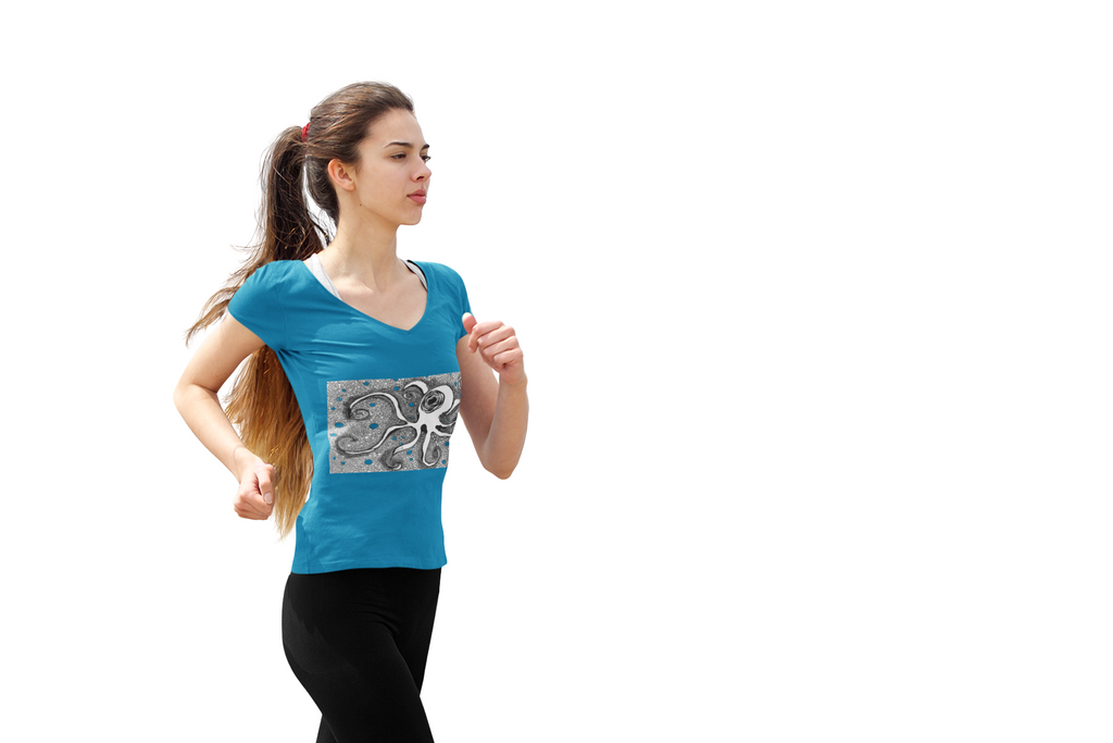 Octopus by Feral Wife - V-Neck T-Shirt