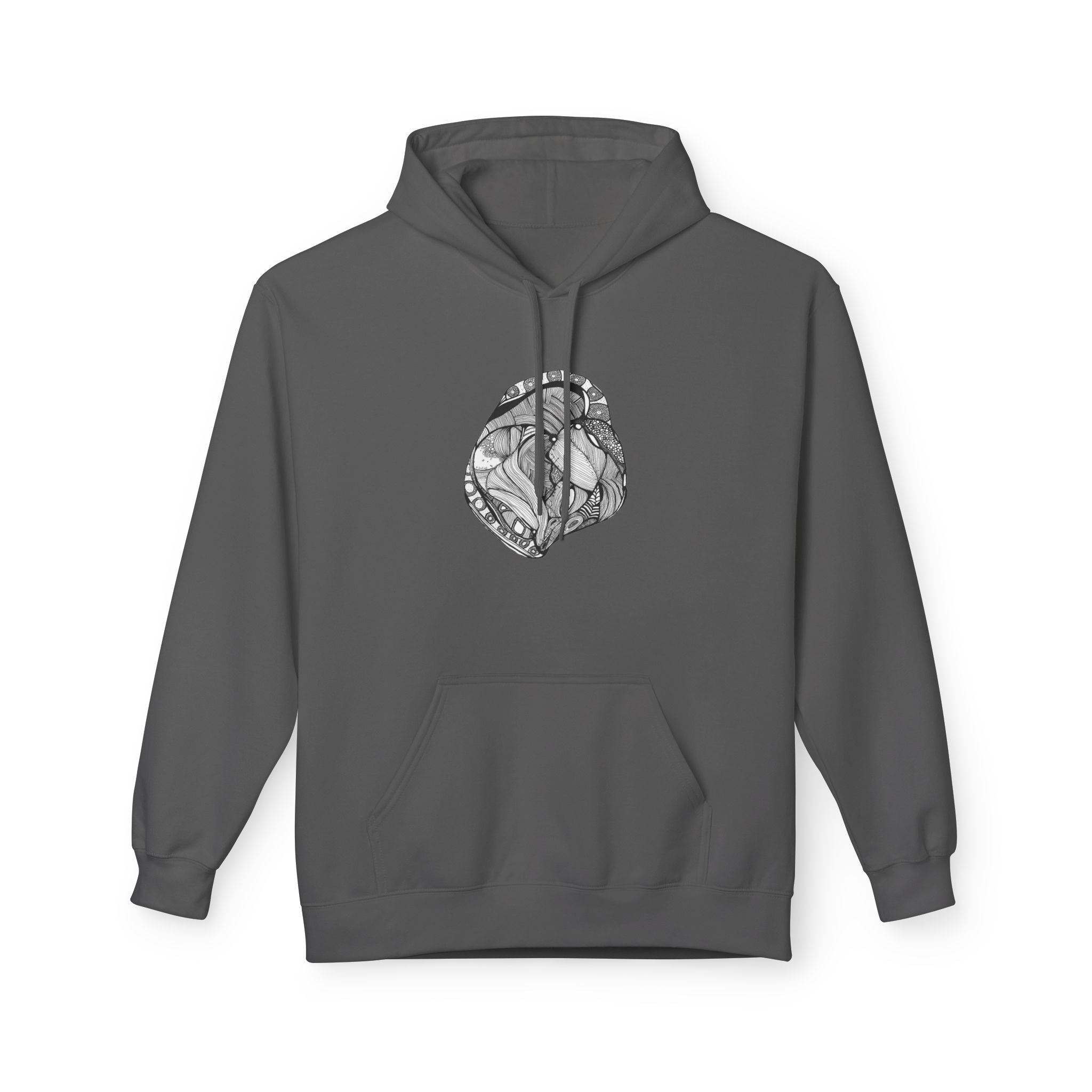 Heart by Feral Wife - Artistic Fleece Hoodie