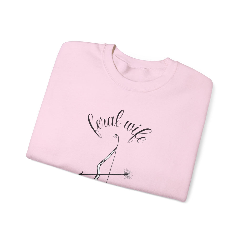 Archery 'Here for the Meat' by Feral Wife Crewneck Sweatshirt