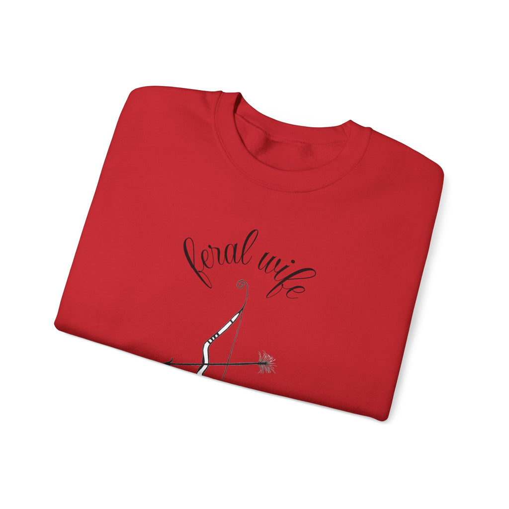 Archery 'Here for the Meat' by Feral Wife Crewneck Sweatshirt