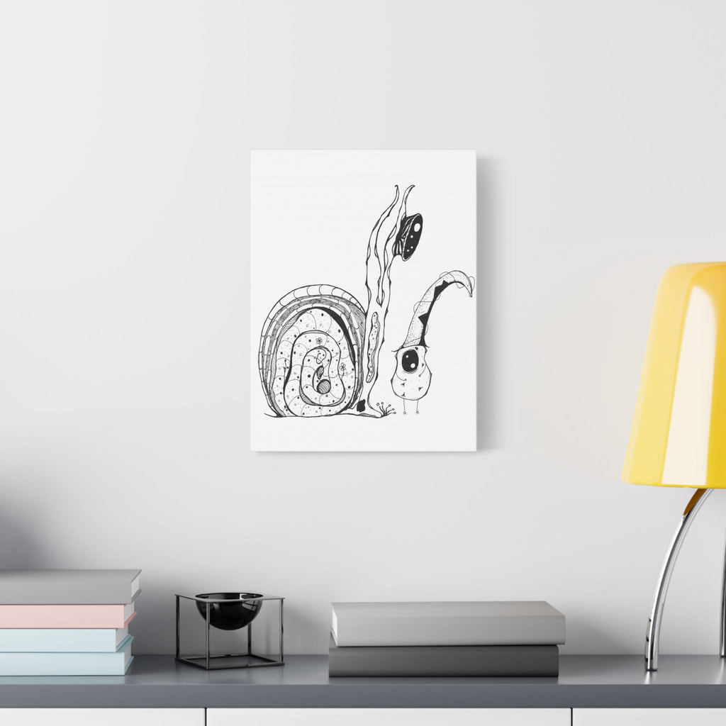 Friends - Line Art Canvas — Minimal Black & White Stretched Print