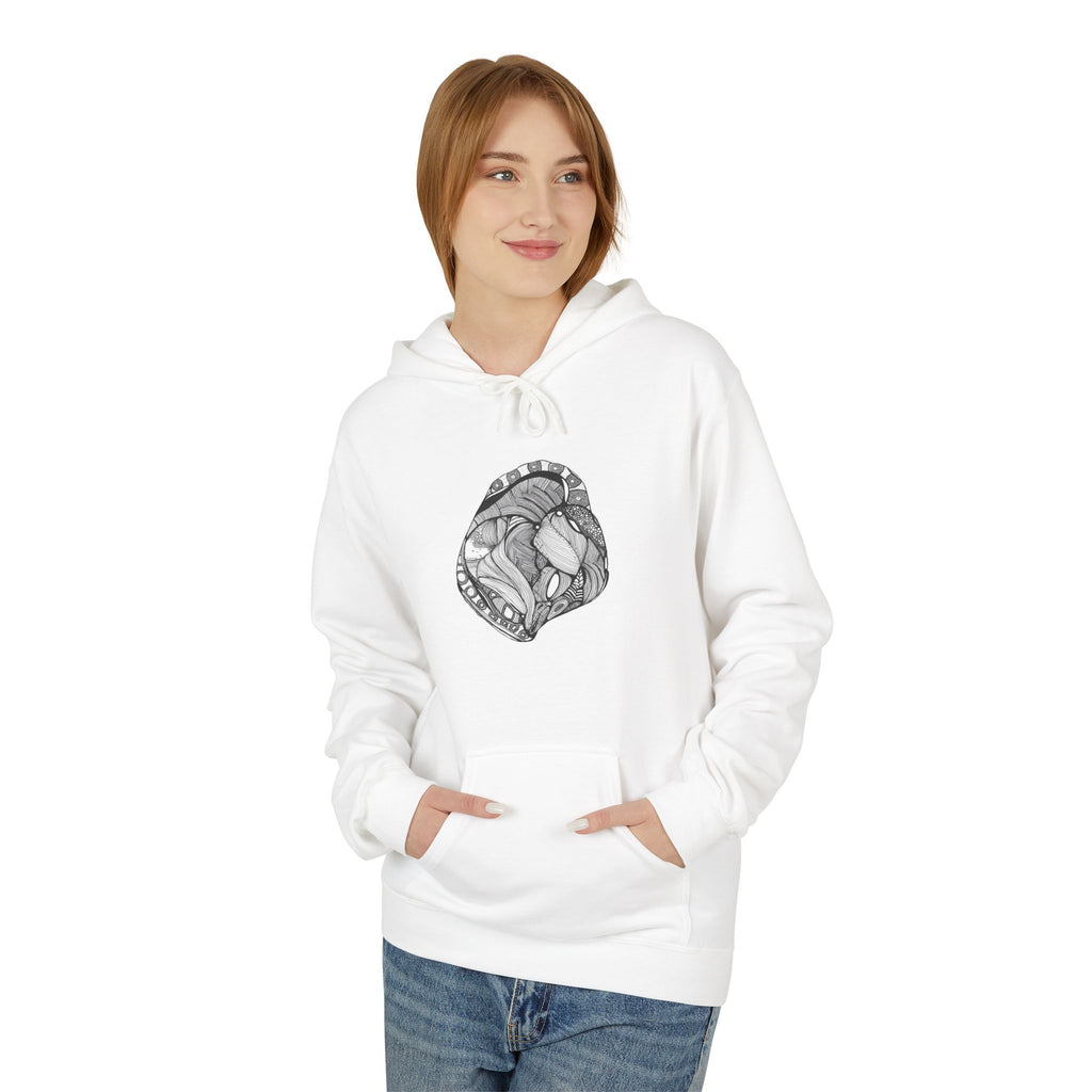Heart by Feral Wife - Artistic Fleece Hoodie