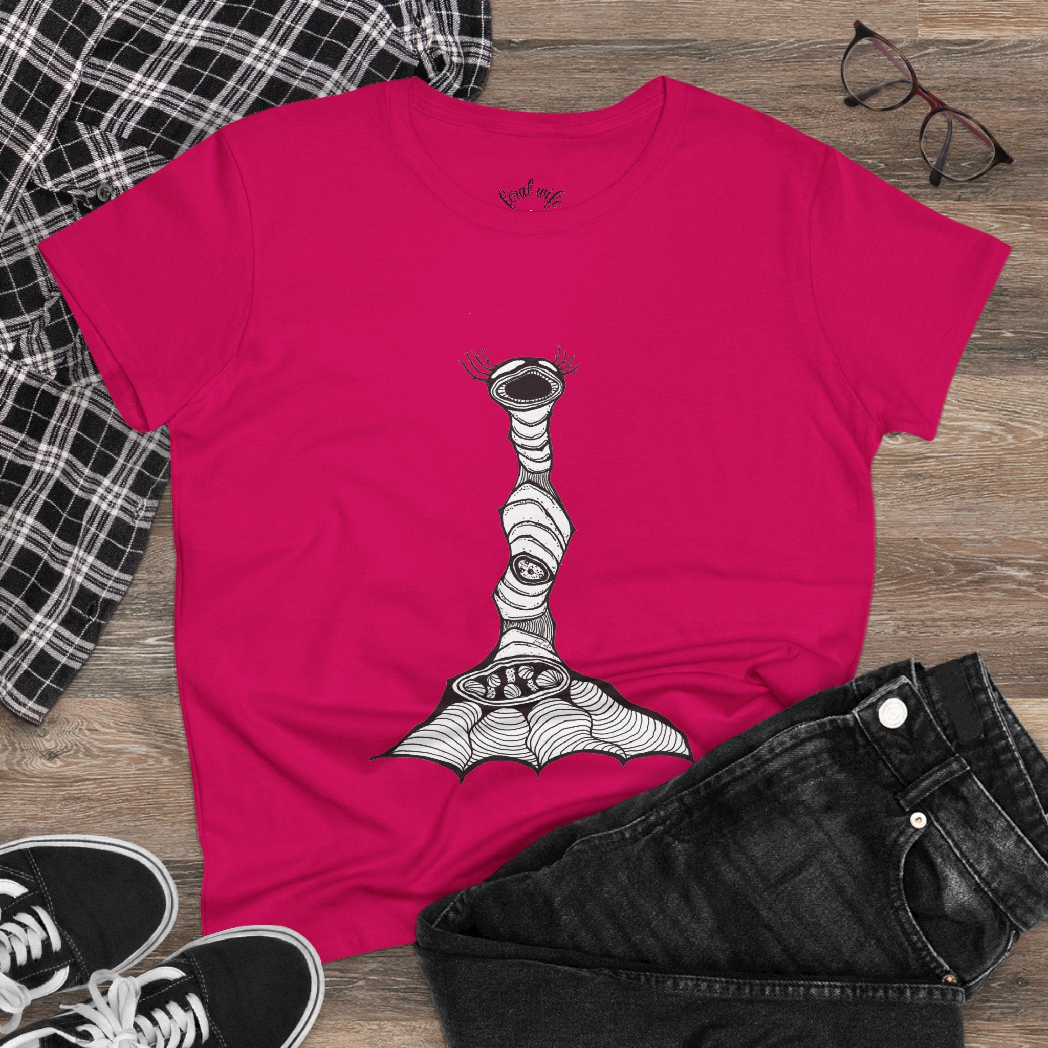 Inch Monster by Feral Wife - Women's Artistic Graphic Tee