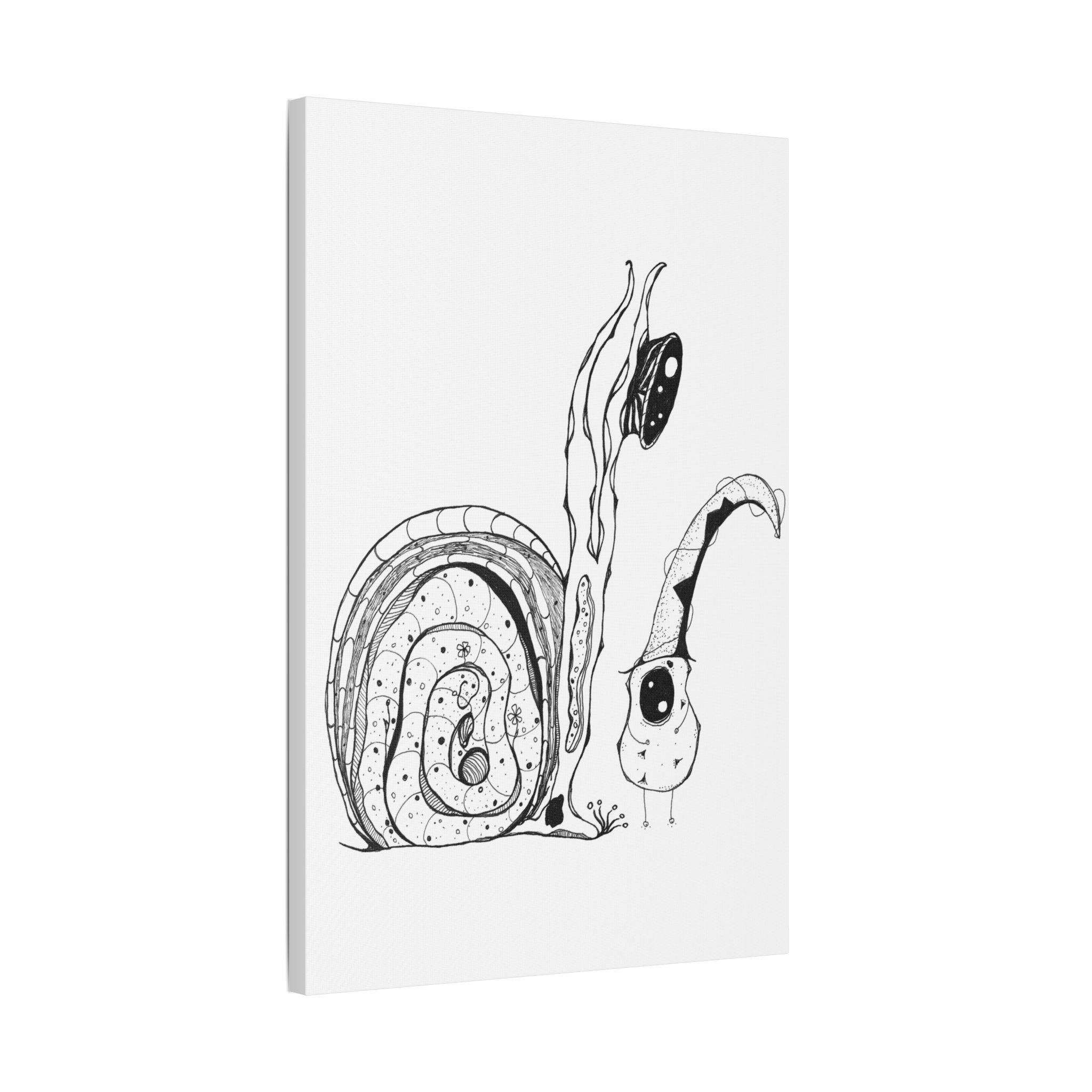Friends - Line Art Canvas — Minimal Black & White Stretched Print