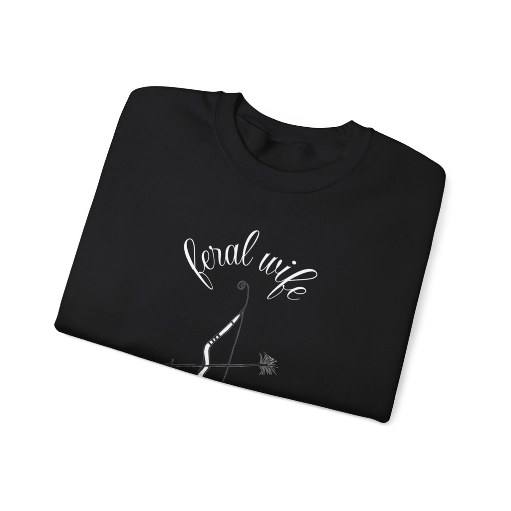Archery 'Here for the Meat' by Feral Wife Crewneck Sweatshirt