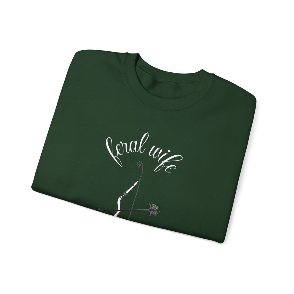 Archery 'Here for the Meat' by Feral Wife Crewneck Sweatshirt